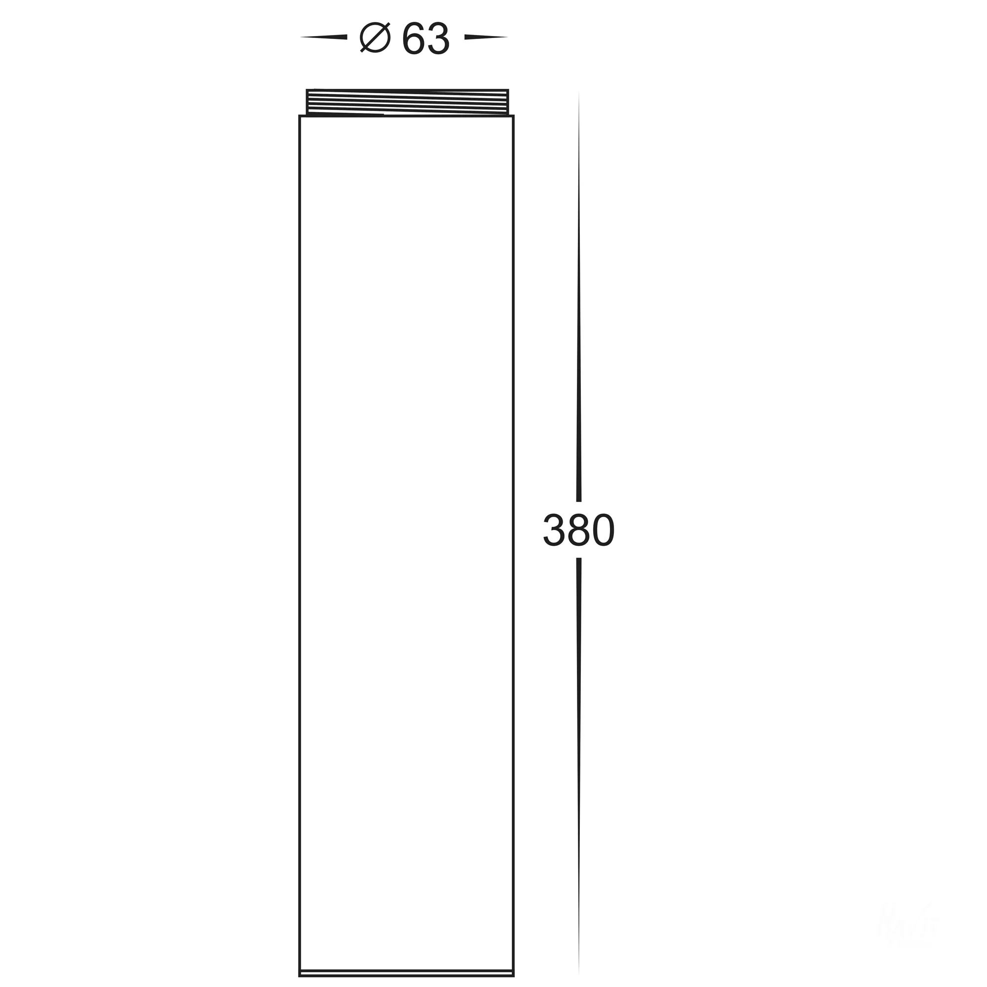 HV1603-SS316 - 316 Stainless Steel Bollard Extension to suit HV1601T-SS316 & HV1602T-SS316 - Image 2