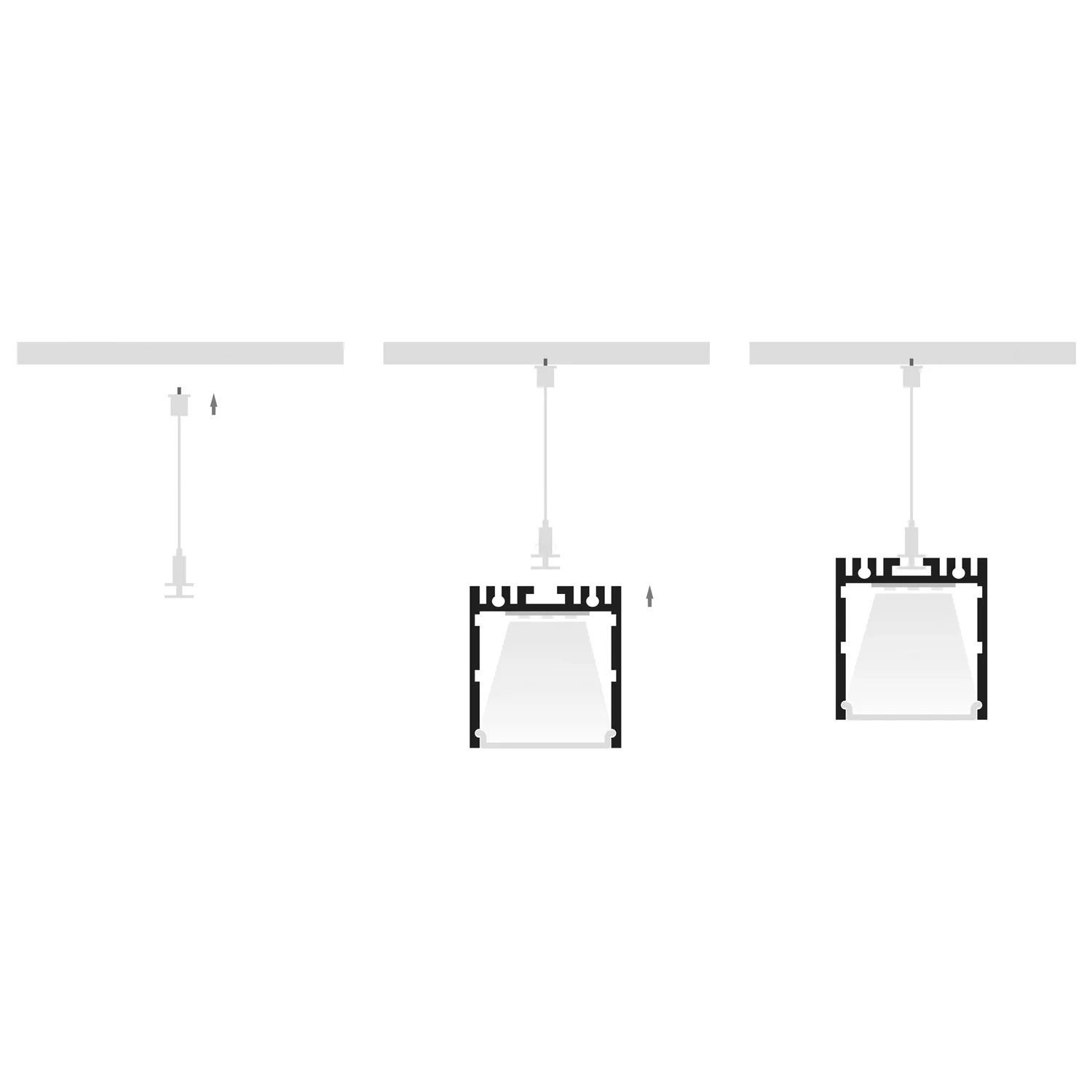 HV9693-3537-WHT - White Deep Square Aluminium Profile - Image 5