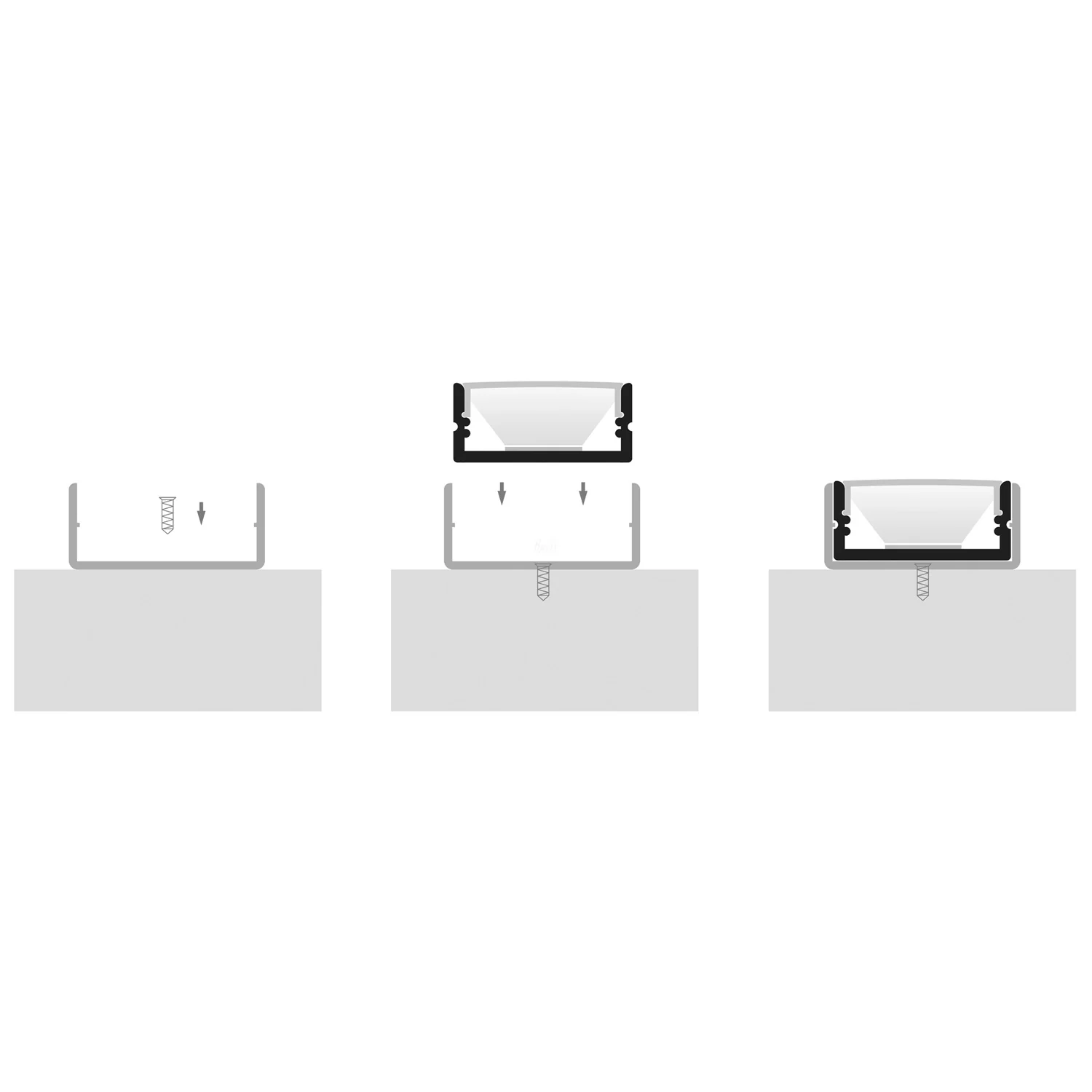 HV9693-2310 - Shallow Square Aluminium Profile - Image 5