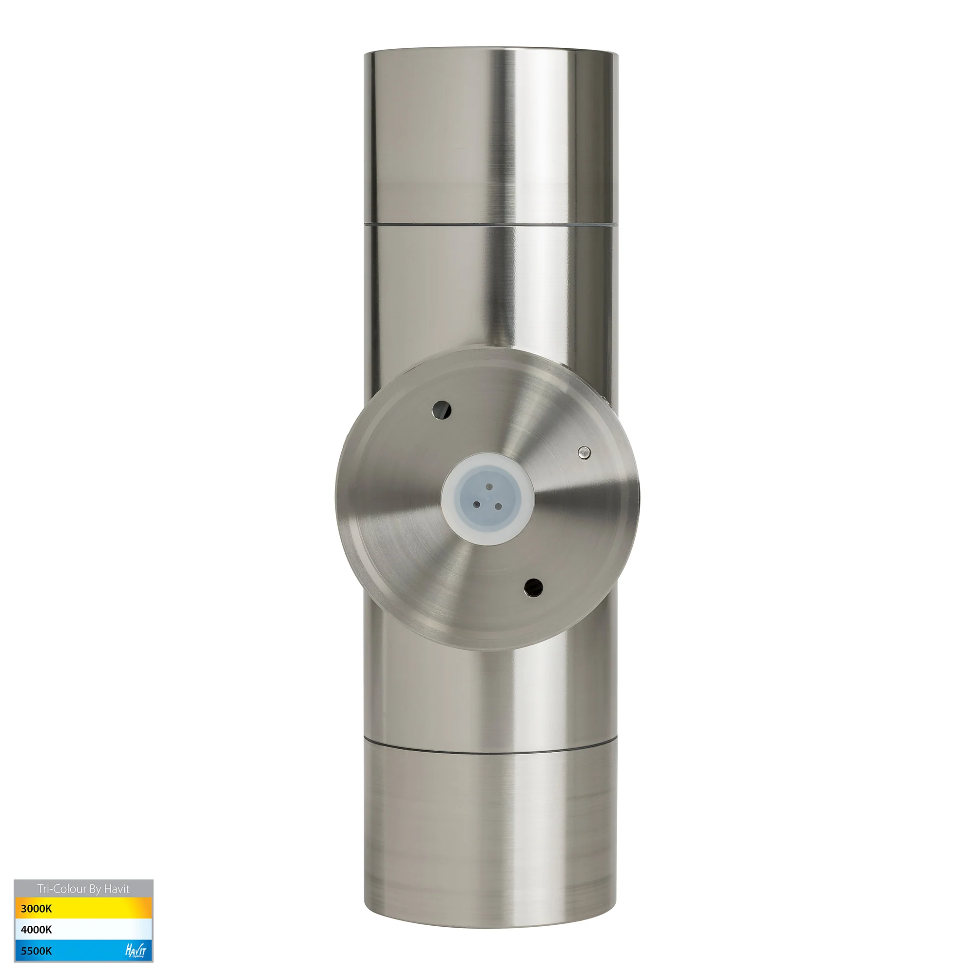 HV1008T - Maxi Tivah 316 Stainless Steel TRI Colour Up & Down Wall Pillar Lights - Image 5
