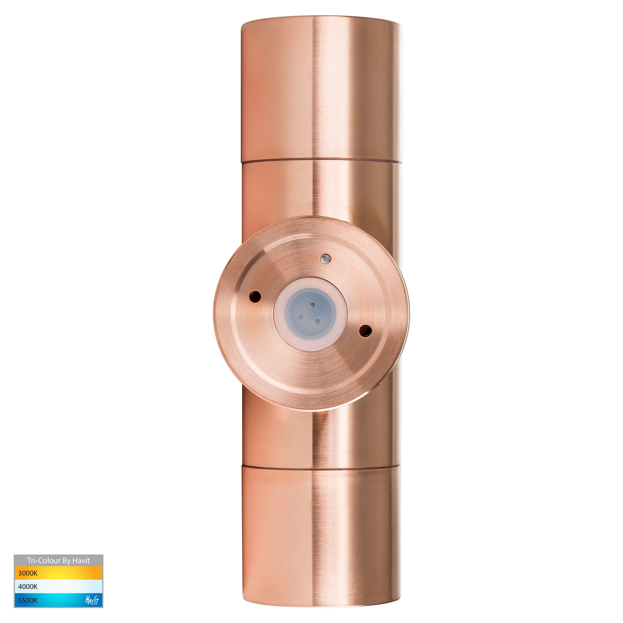HV1015T-HV1017T - Tivah Solid Copper TRI Colour Up & Down Wall Pillar Lights - Image 5