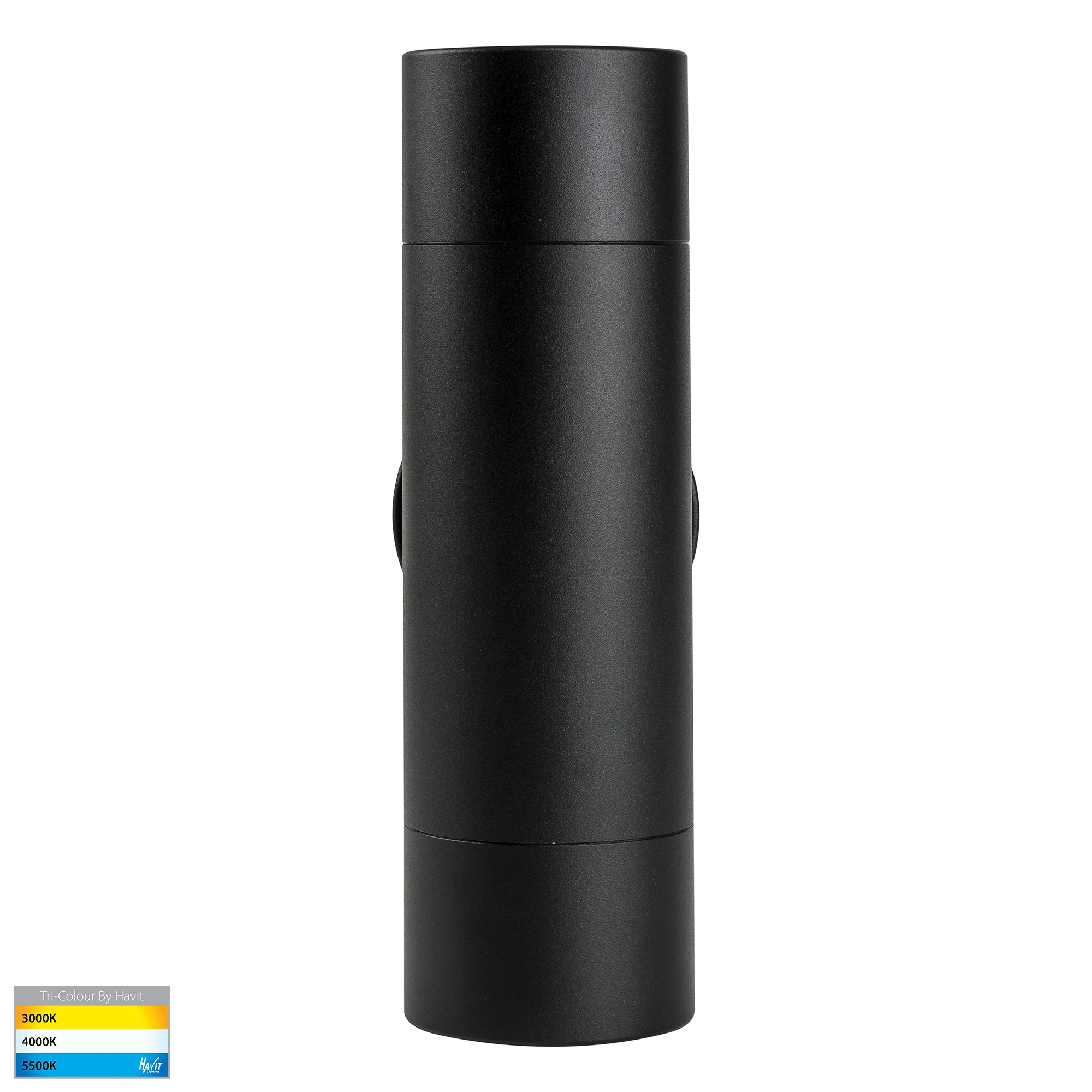 HV1028T - Maxi Tivah Aluminium Black TRI Colour Up & Down Wall Pillar Lights - Image 4