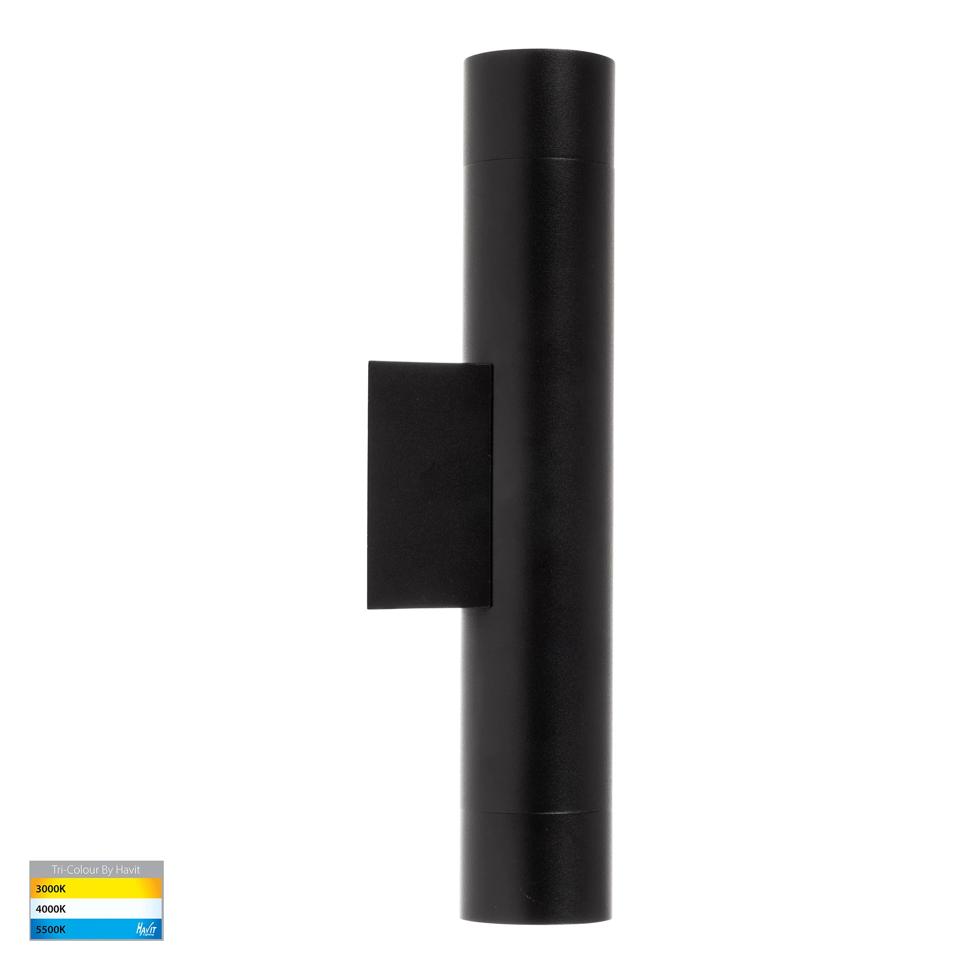 HV10294T - Dugo Aluminium Black Up & Down Wall Light - Image 3