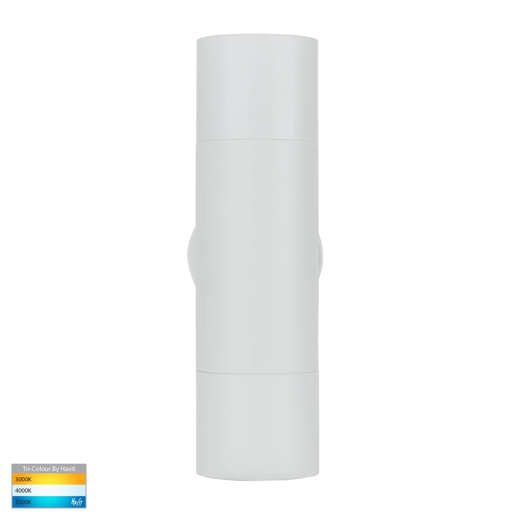 HV1035T-HV1037T - Tivah White TRI Colour Up & Down Wall Pillar Lights - Image 3