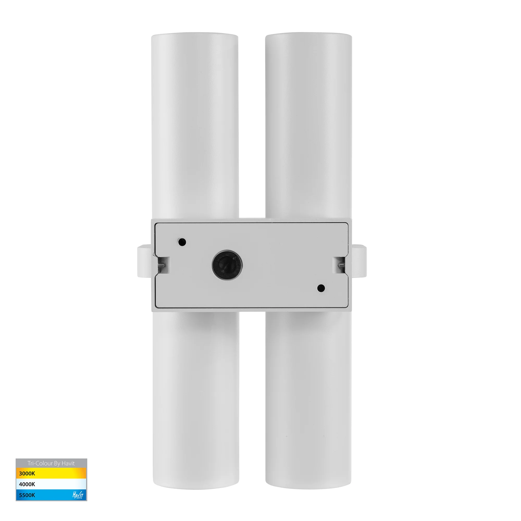 HV10392T - Luz White TRI Colour Double Up & Down Wall Pillar Lights - Image 5