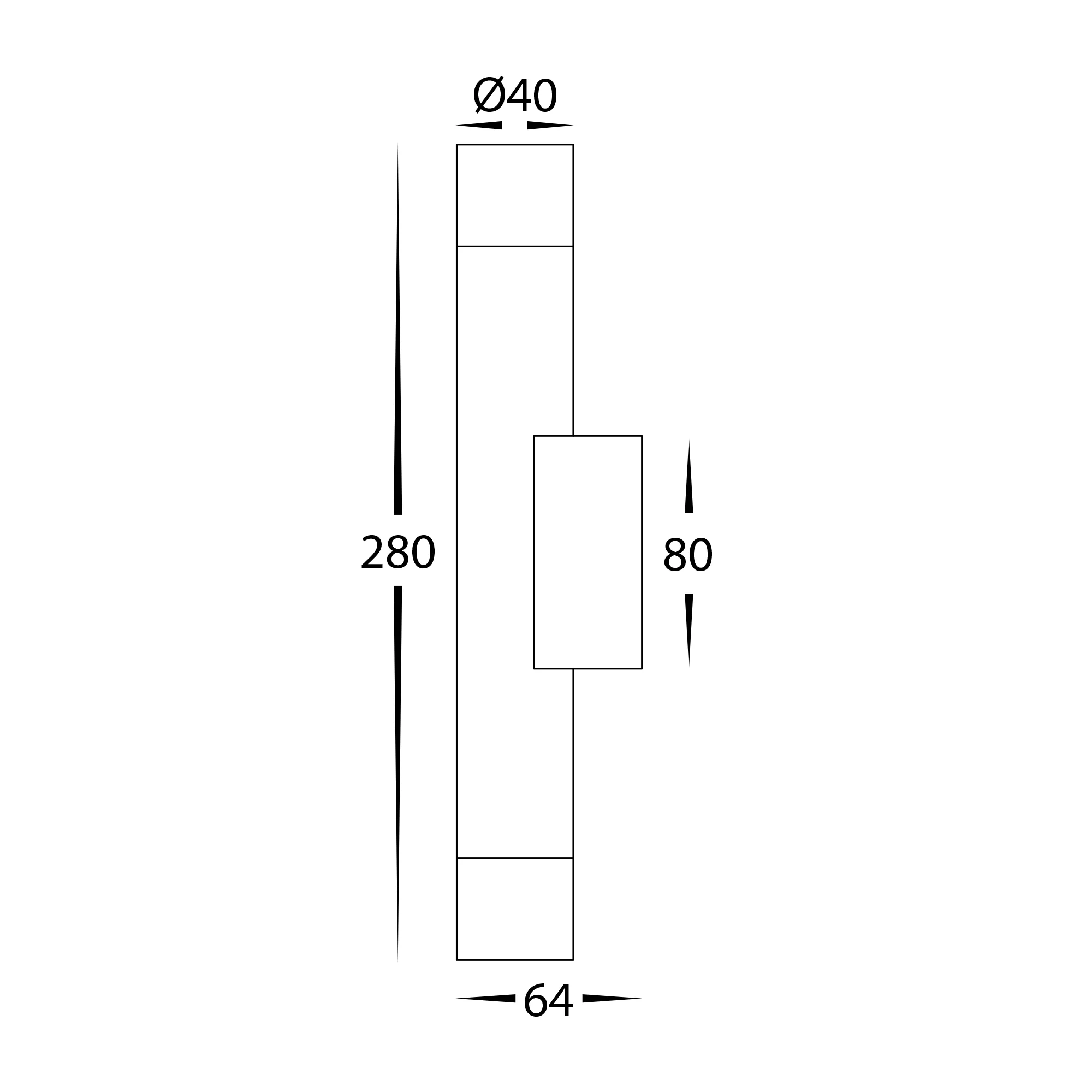 HV10393T - Dugo Aluminium White Up & Down Wall Light - Image 2