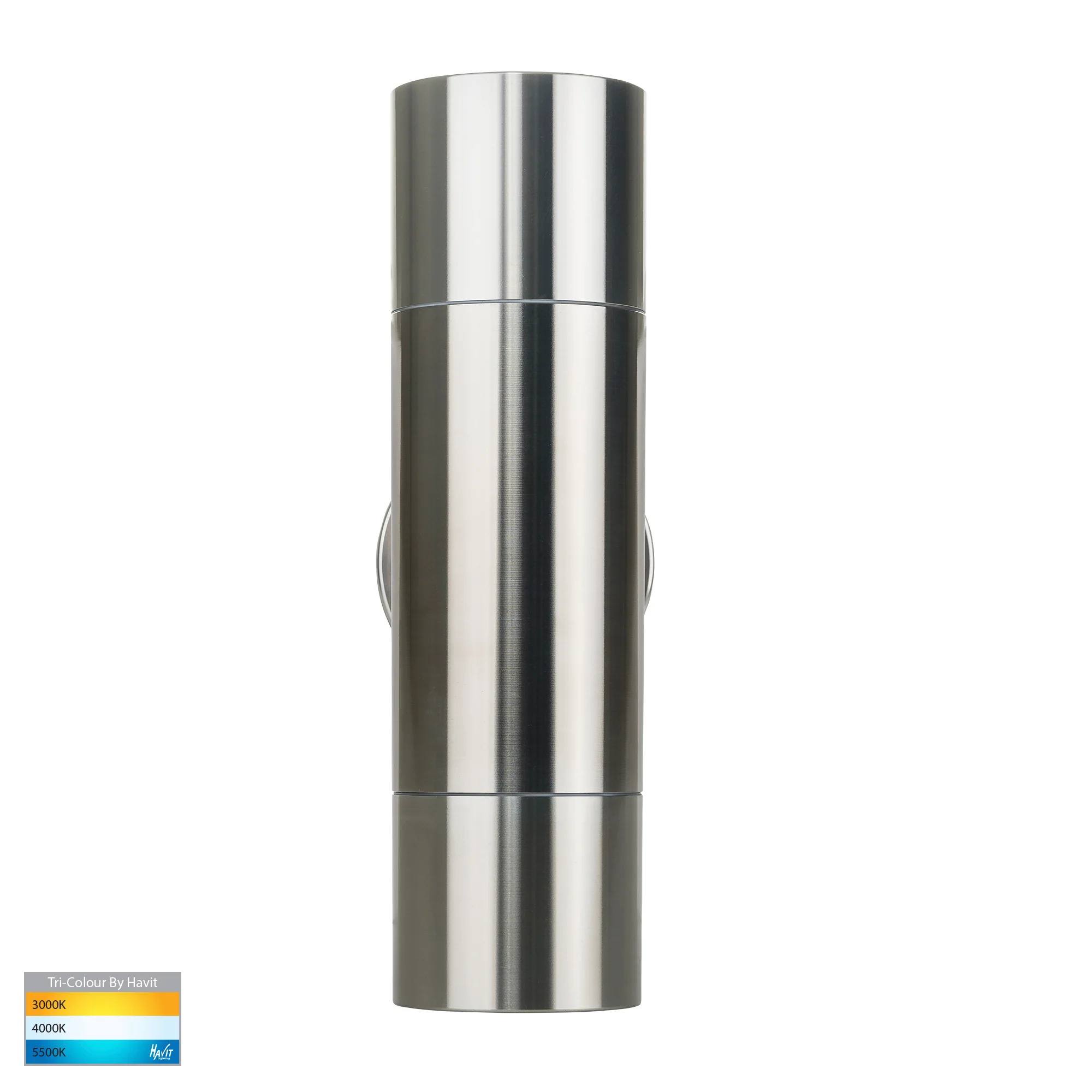 HV1085T-HV1087T - Tivah Titanium Aluminium TRI Colour Up & Down Wall Pillar Lights - Image 3