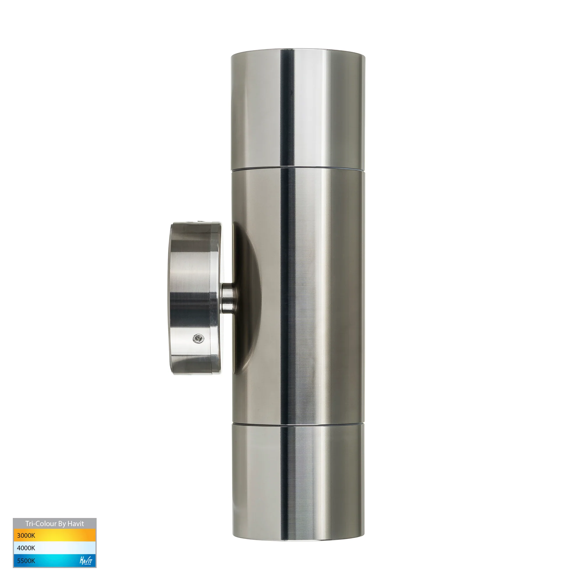 HV1085T-HV1087T - Tivah Titanium Aluminium TRI Colour Up & Down Wall Pillar Lights - Image 4