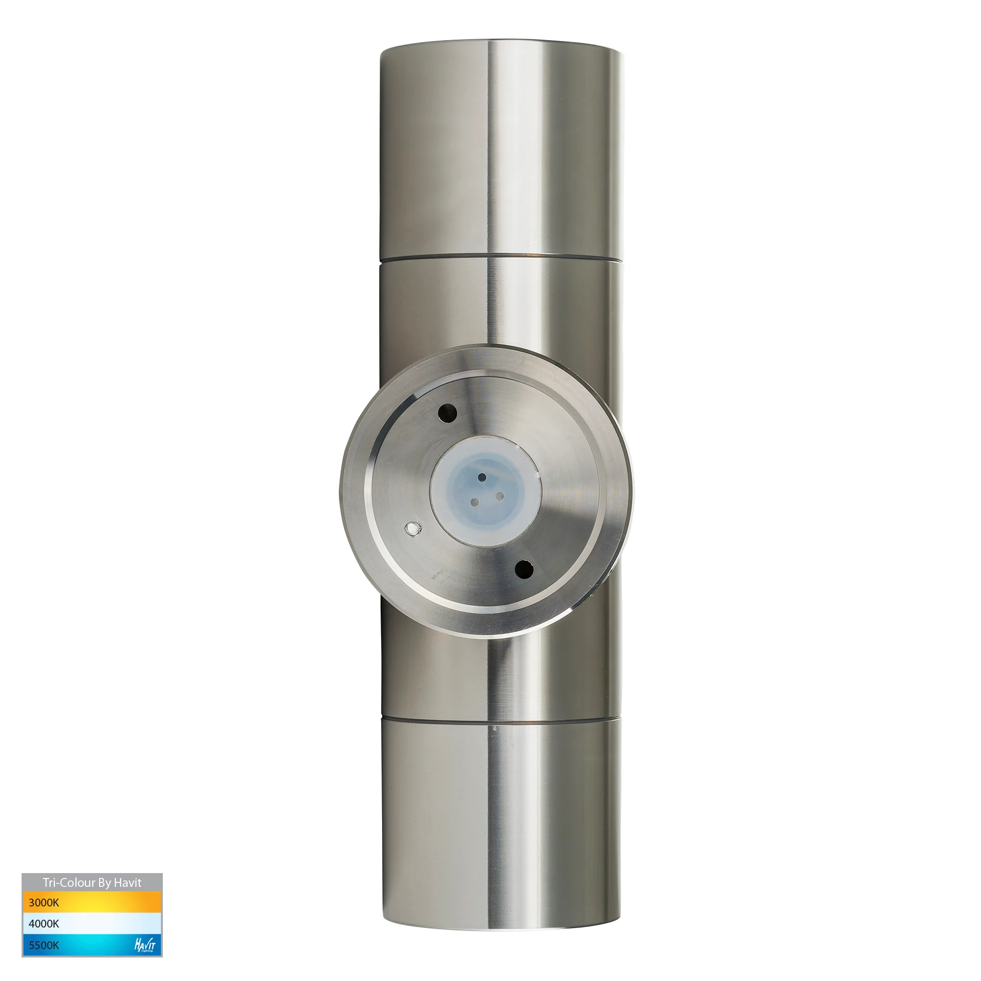 HV1085T-HV1087T - Tivah Titanium Aluminium TRI Colour Up & Down Wall Pillar Lights - Image 5