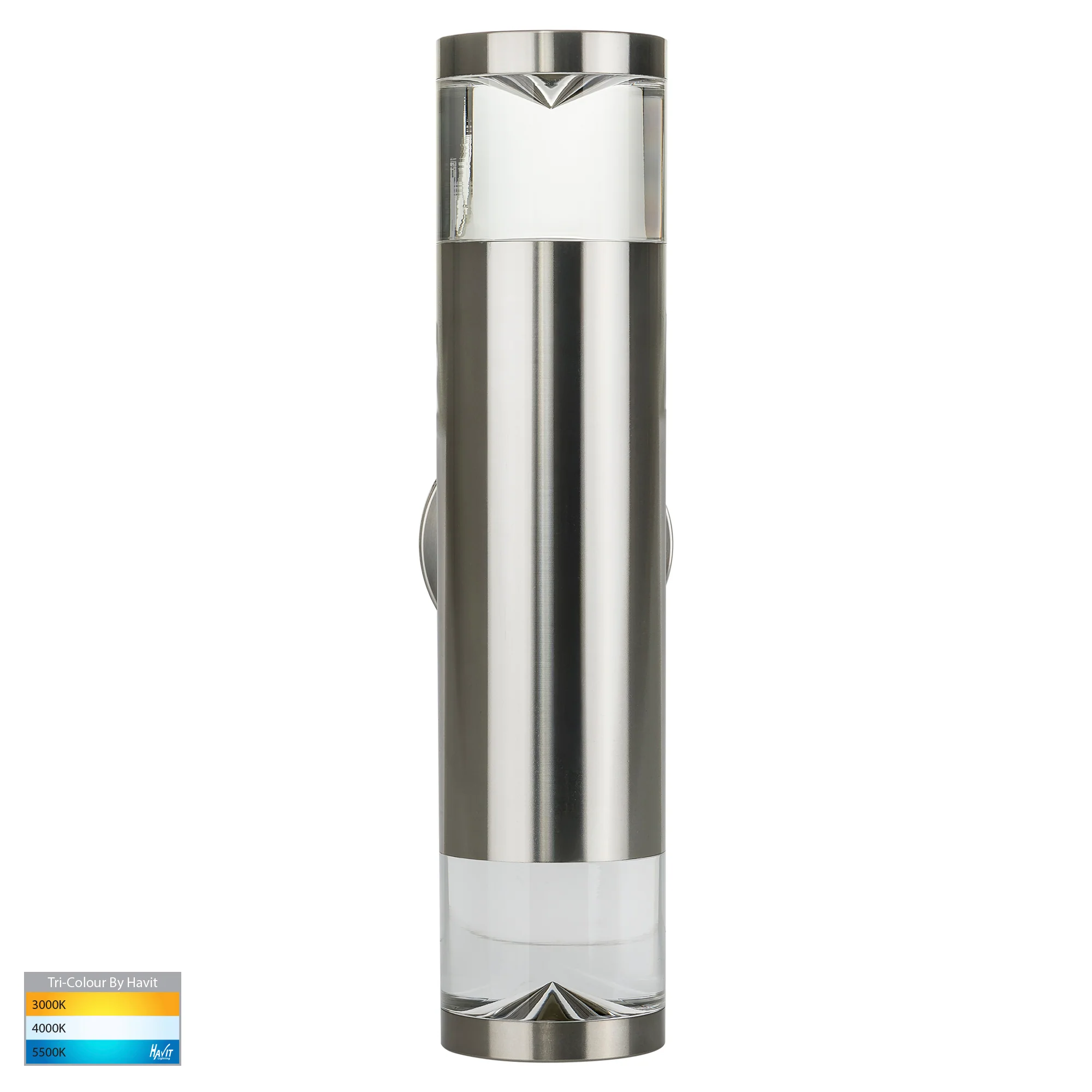HV1089T-TTM - Highlite Titanium Aluminium TRI Colour Up & Down Wall Pillar Lights - Image 3