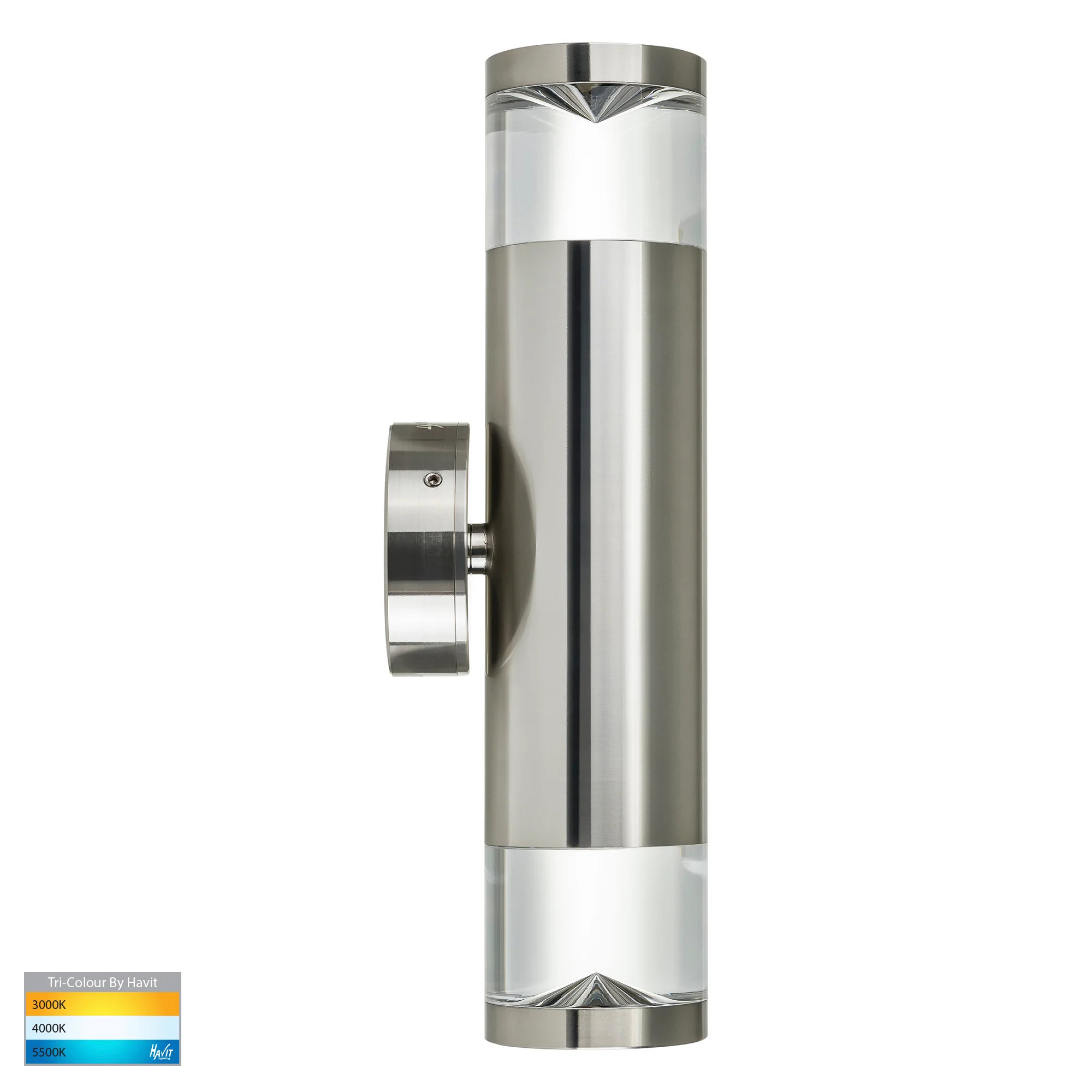 HV1089T-TTM - Highlite Titanium Aluminium TRI Colour Up & Down Wall Pillar Lights - Image 4