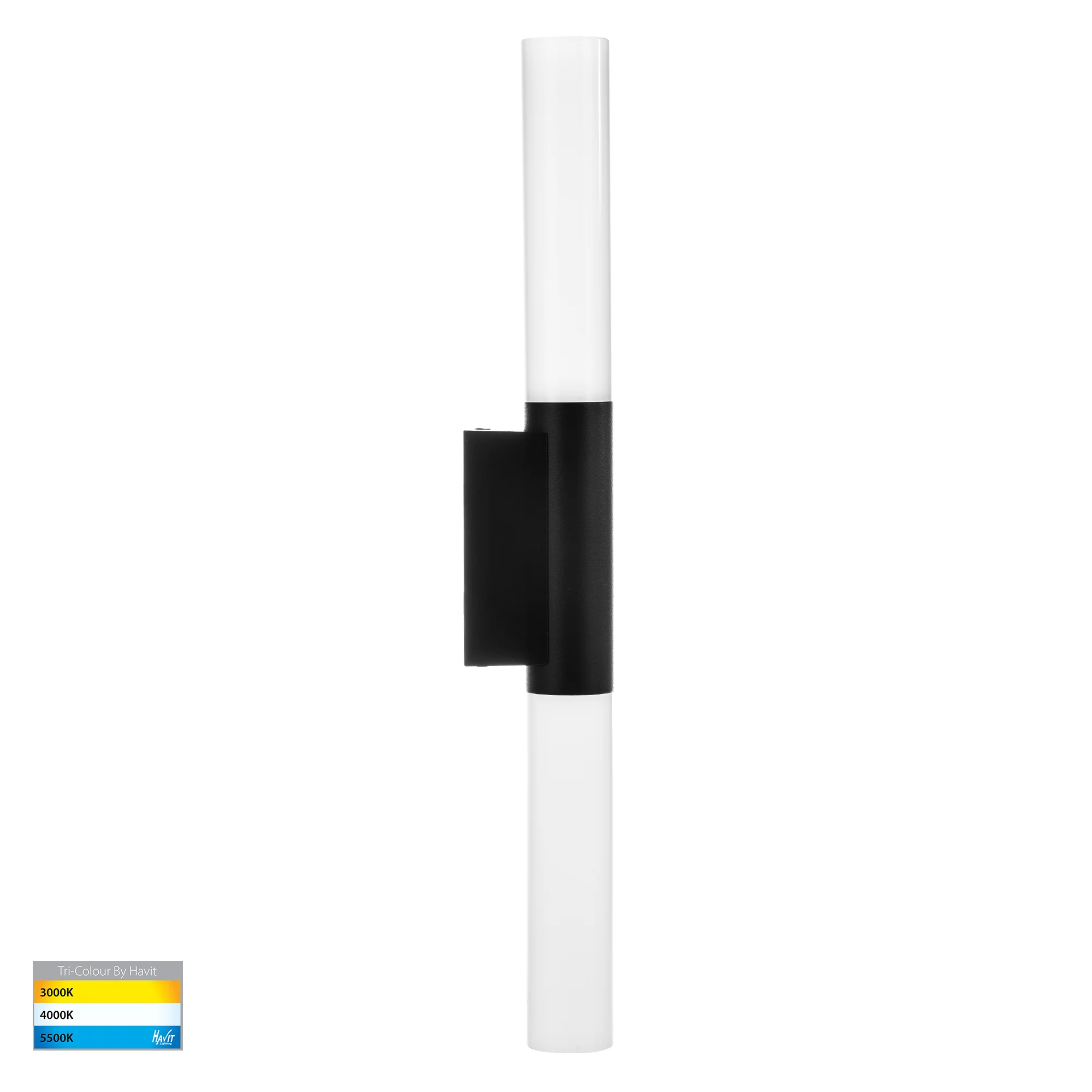 HV10922T-BLK - Akril Aluminium Black 2 Light Wall Light - Image 3