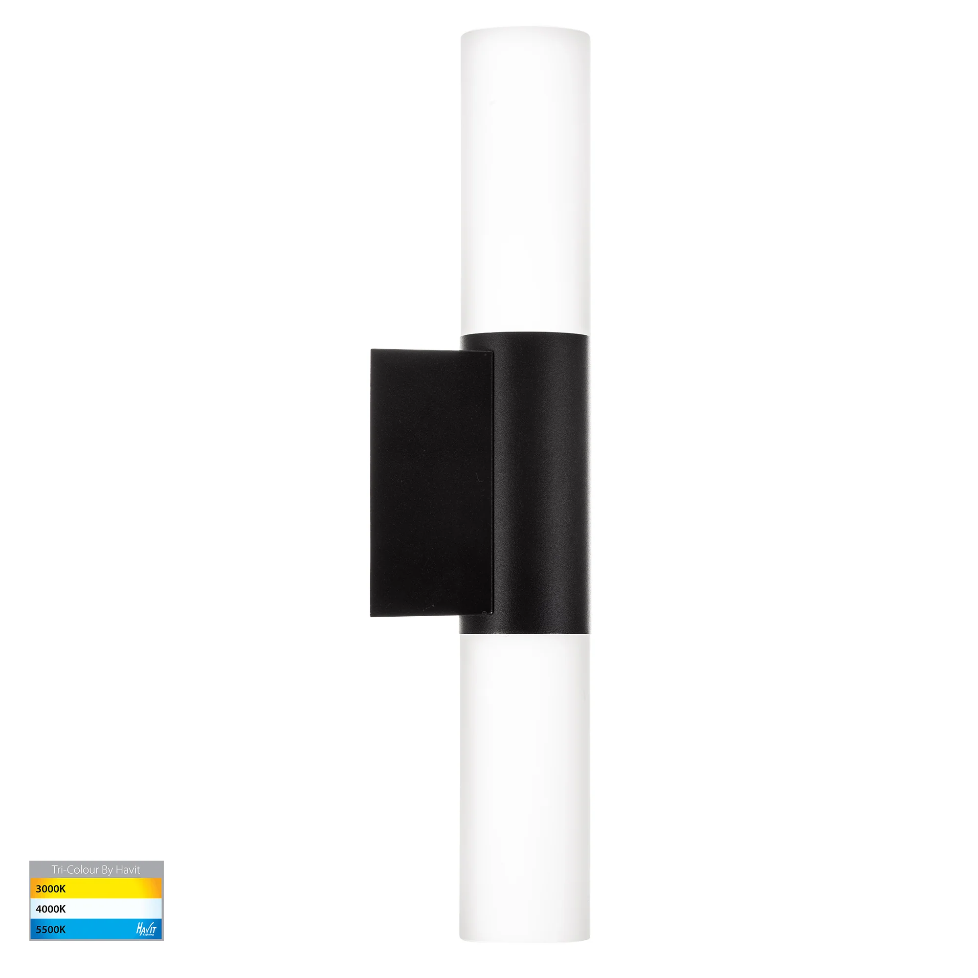 HV10932T-BLK - Akril Aluminium Black 2 Light Wall Light - Image 3