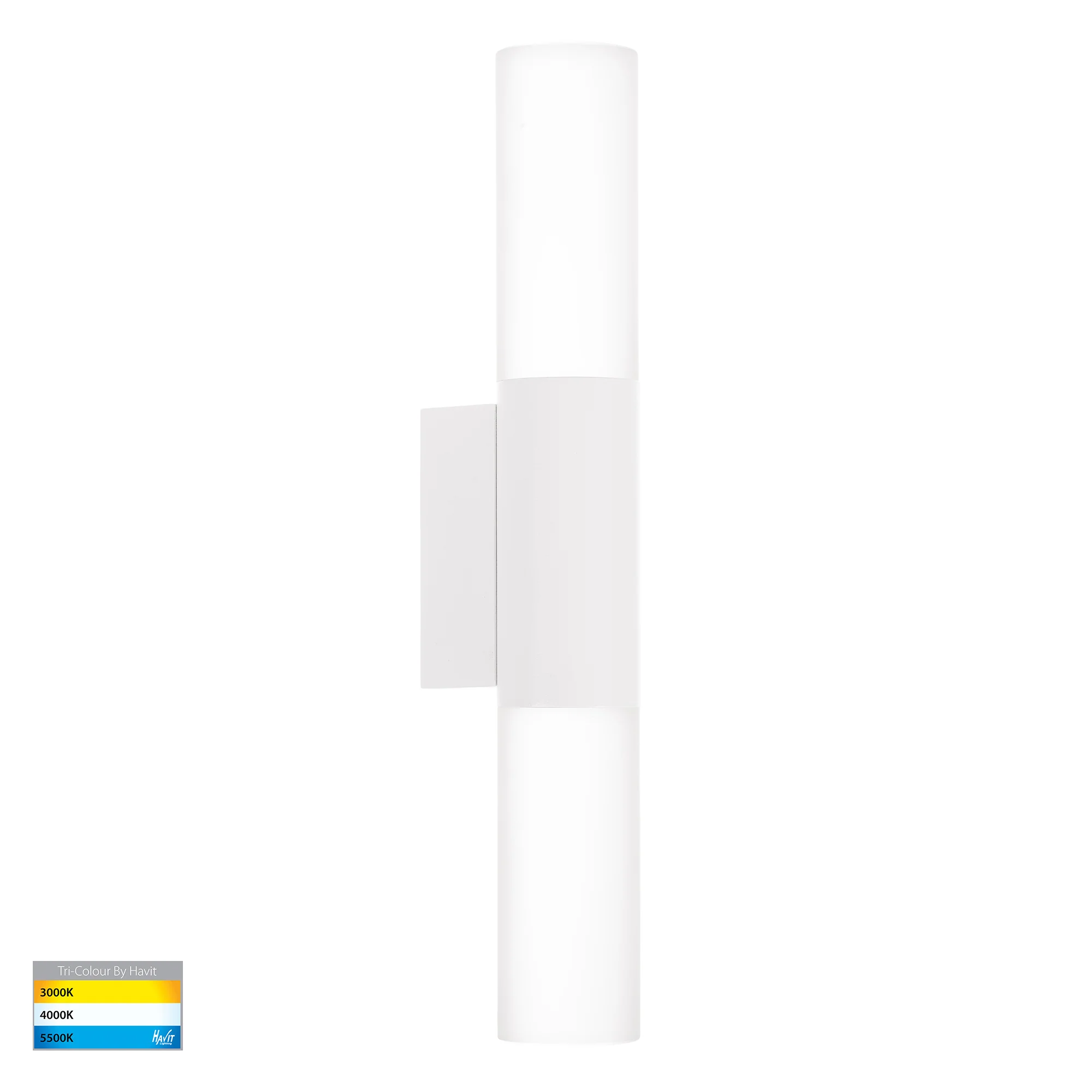 HV10932T-WHT - Akril Aluminium White 2 Light Wall Light
