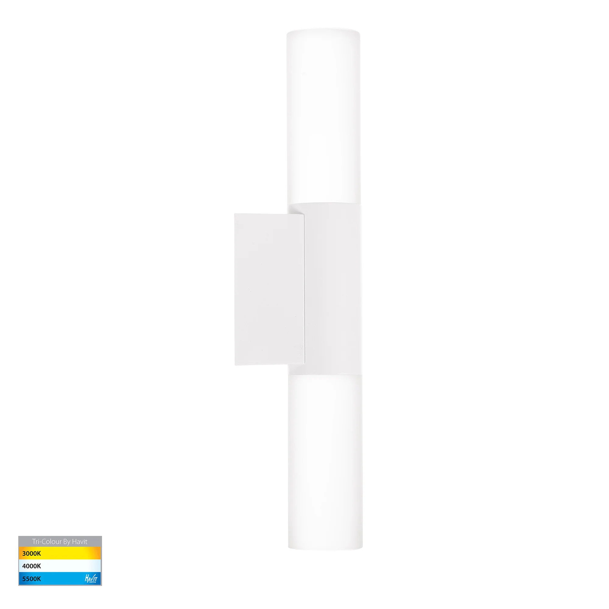 HV10932T-WHT - Akril Aluminium White 2 Light Wall Light - Image 3