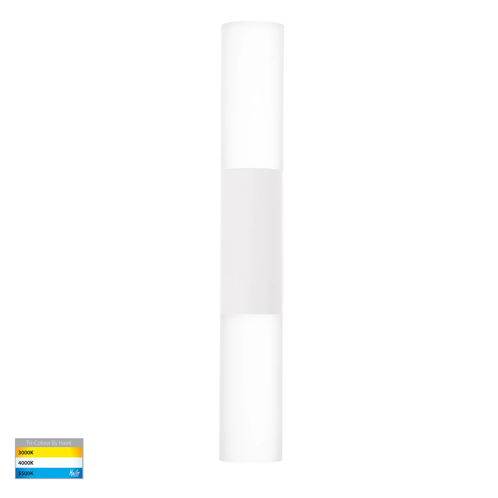 HV10932T-WHT - Akril Aluminium White 2 Light Wall Light - Image 4