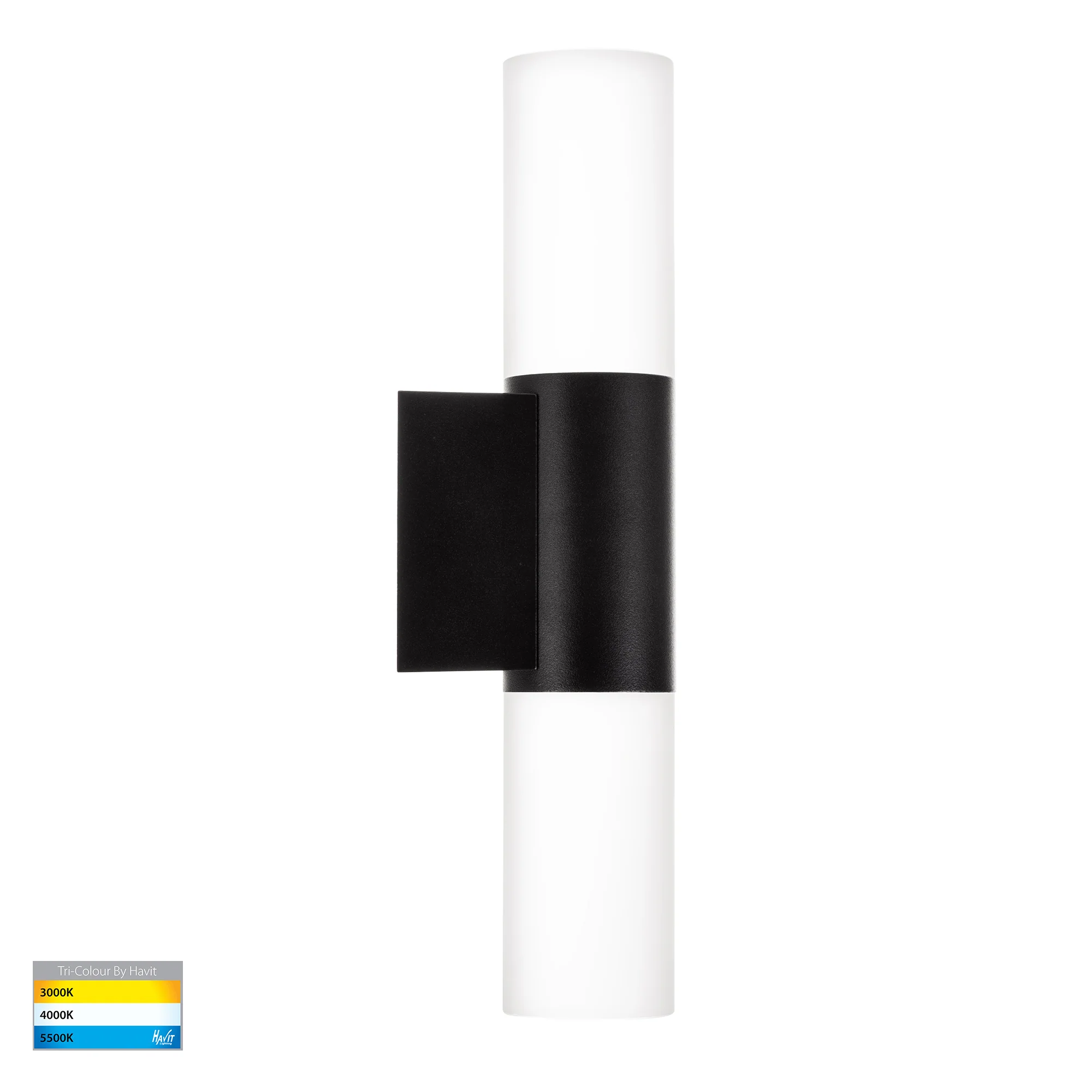 HV10942T-BLK - Akril Aluminium Black 2 Light Wall Light - Image 3