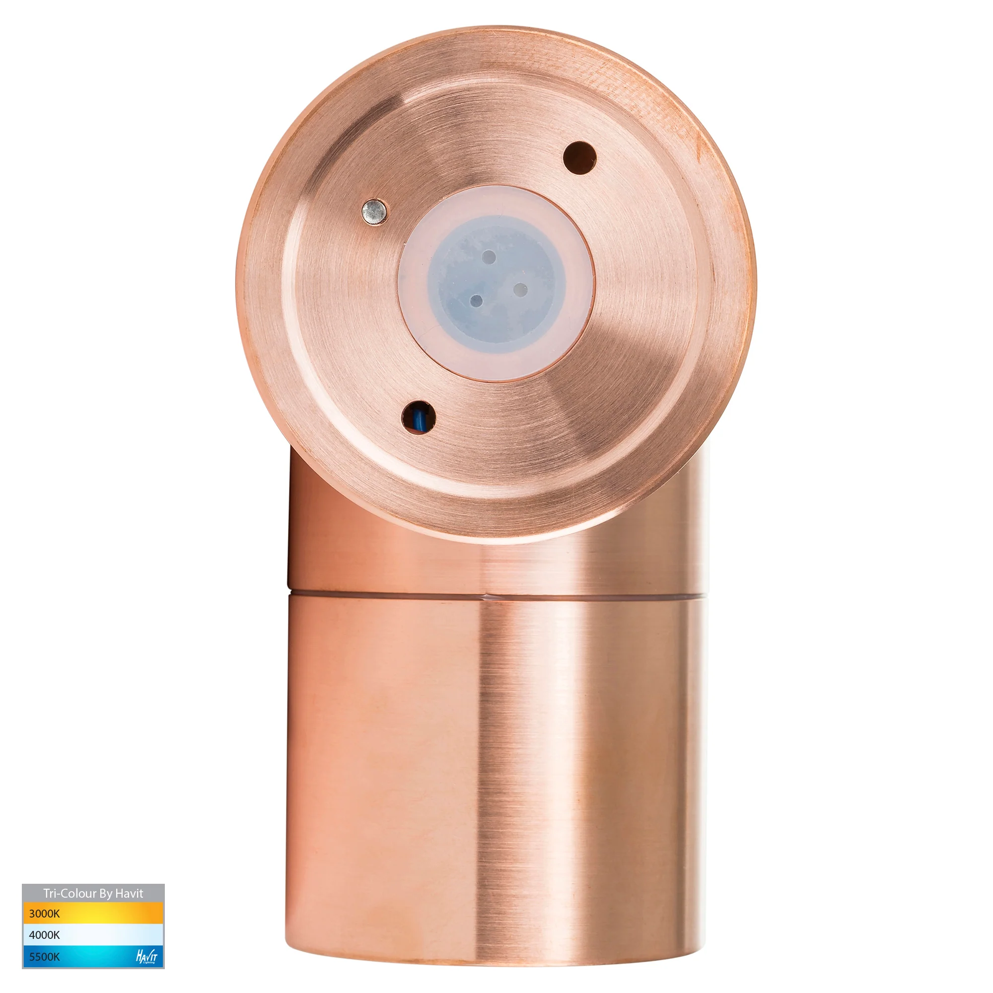 HV1115T-HV1117T - Tivah Solid Copper TRI Colour Fixed Down Wall Pillar Lights - Image 5