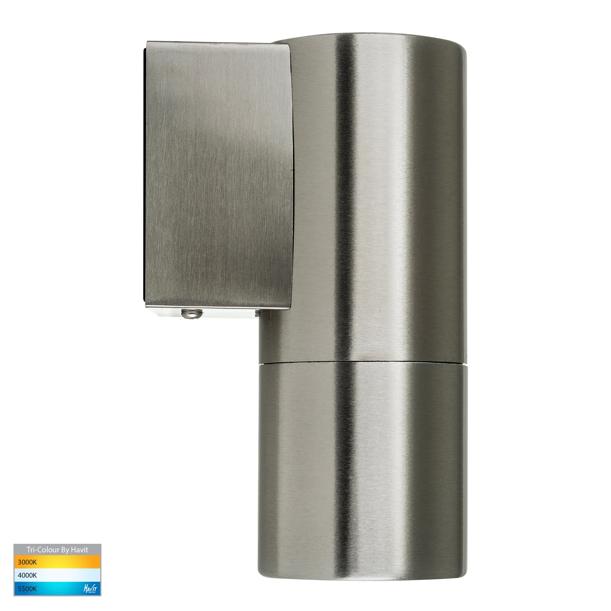 HV1171T - Piaz Stainless Steel TRI Colour Fixed Down LED Wall Pillar Light - Image 4