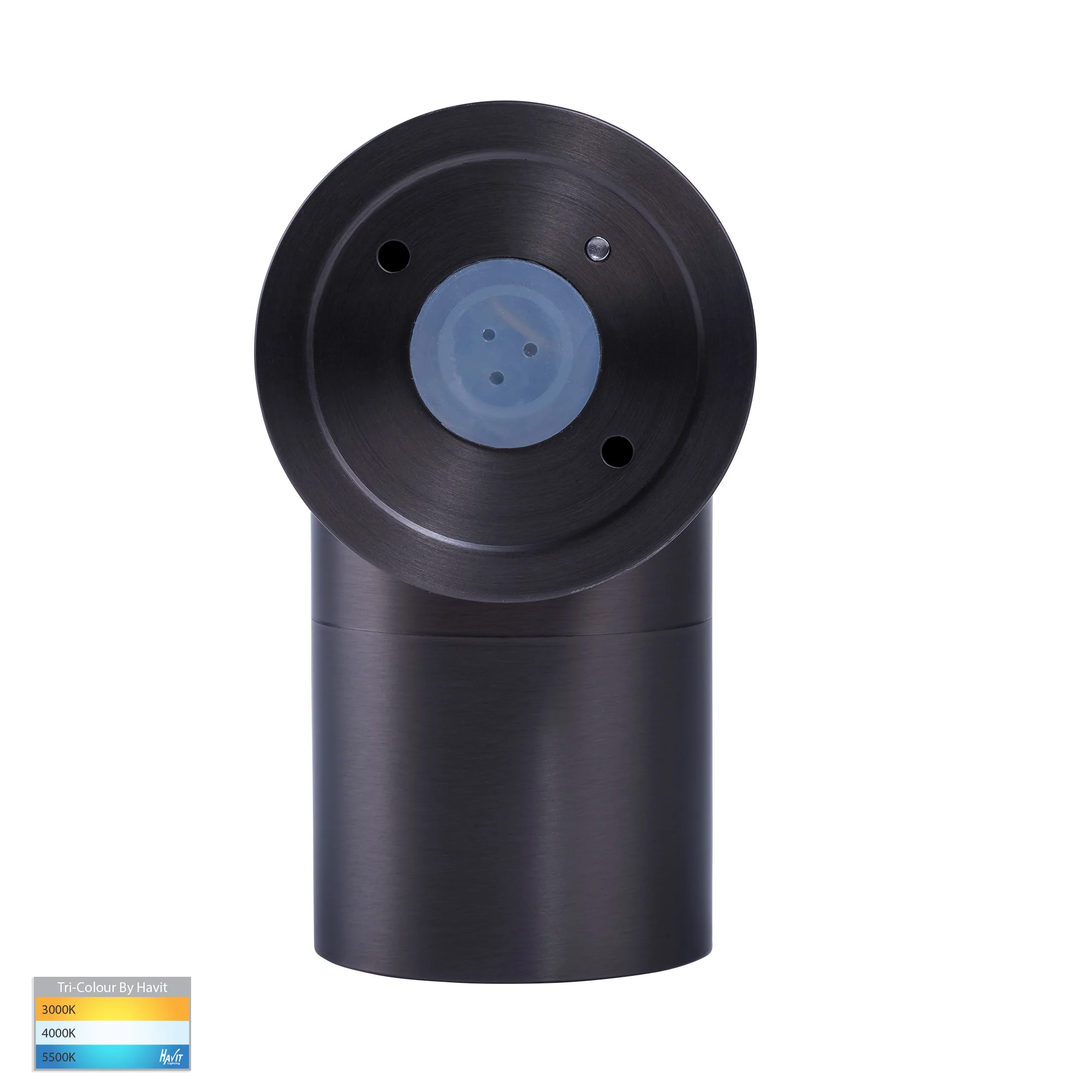 HV1175T-HV1177T - Tivah Solid Brass Graphite Coloured TRI Colour Fixed Down Wall Pillar Lights - Image 5