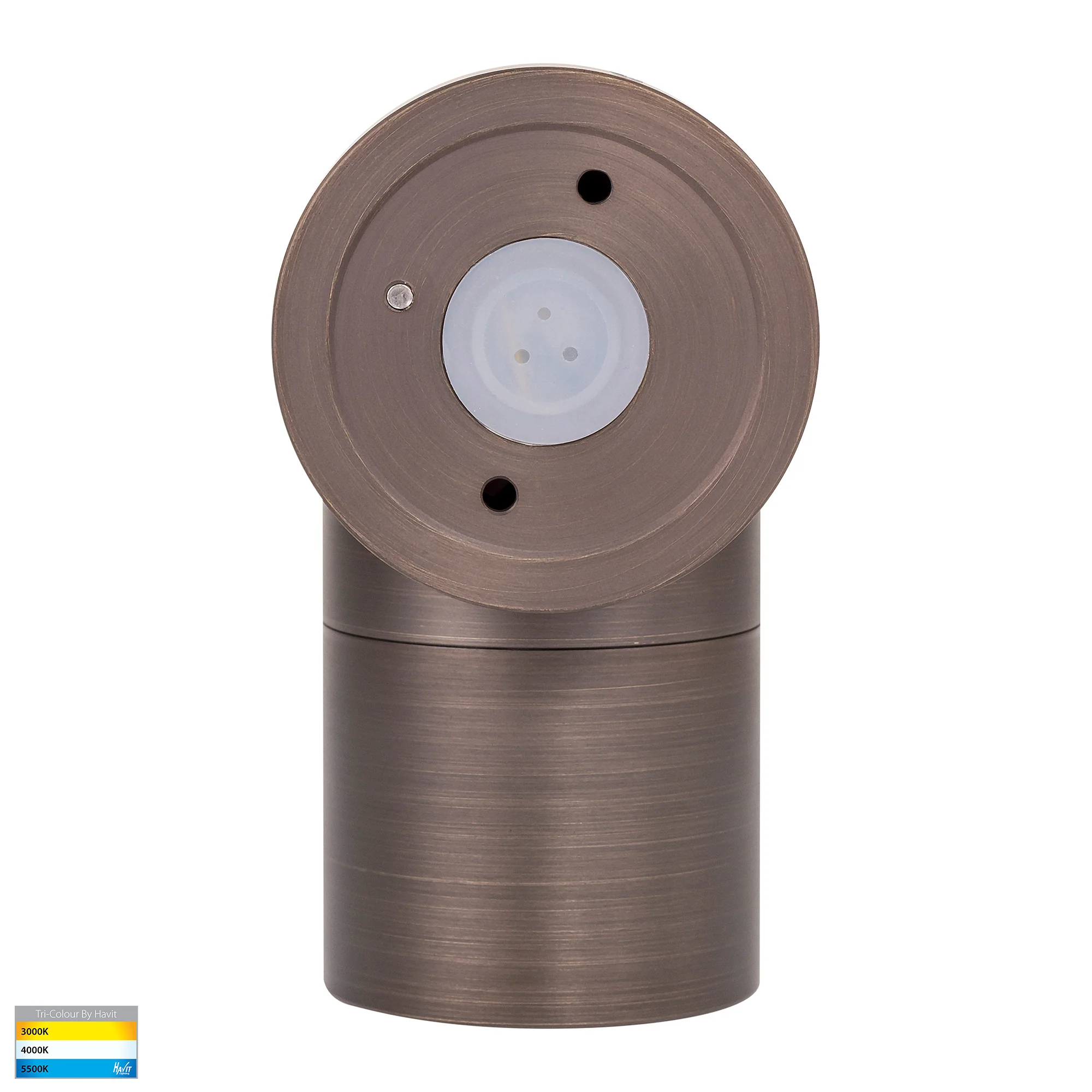 HV1195T-HV1197T - Tivah Antique Brass TRI Colour Fixed Down Wall Pillar Lights - Image 5