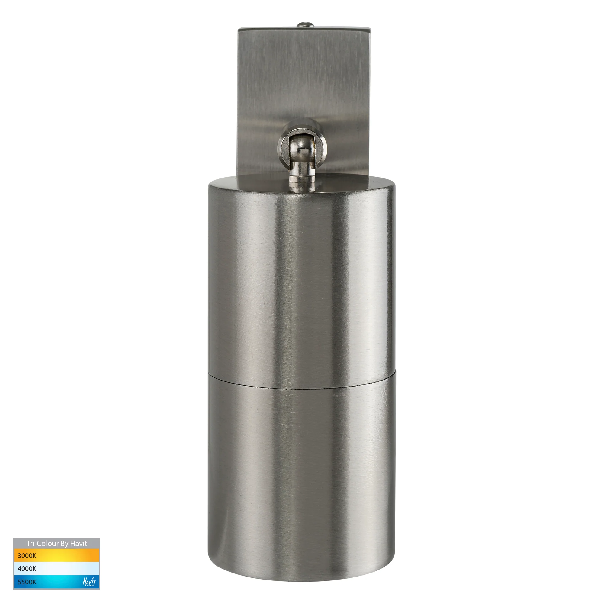 HV1271T - Piaz Stainless Steel TRI Colour Single Adjustable LED Wall Pillar Light - Image 3