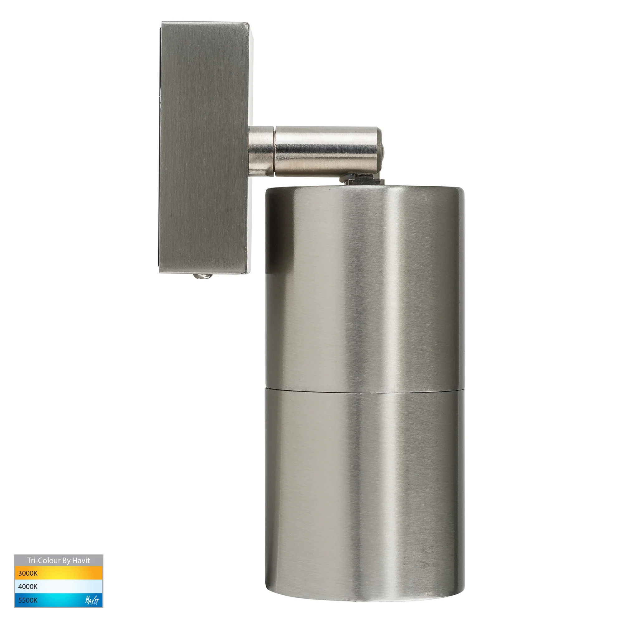 HV1271T - Piaz Stainless Steel TRI Colour Single Adjustable LED Wall Pillar Light - Image 4