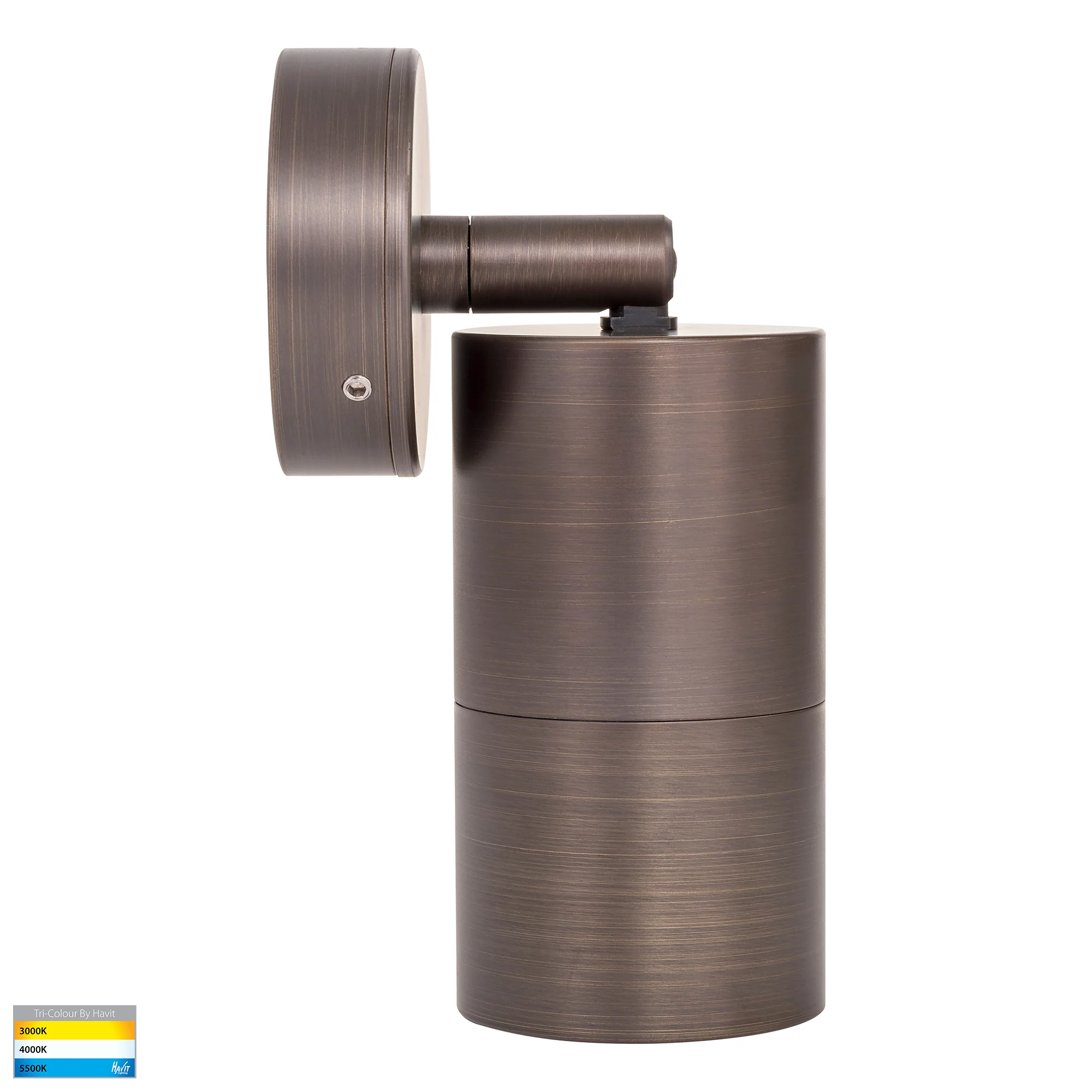 HV1295T-HV1297T - Tivah Antique Brass TRI Colour Single Adjustable Wall Pillar Lights - Image 5