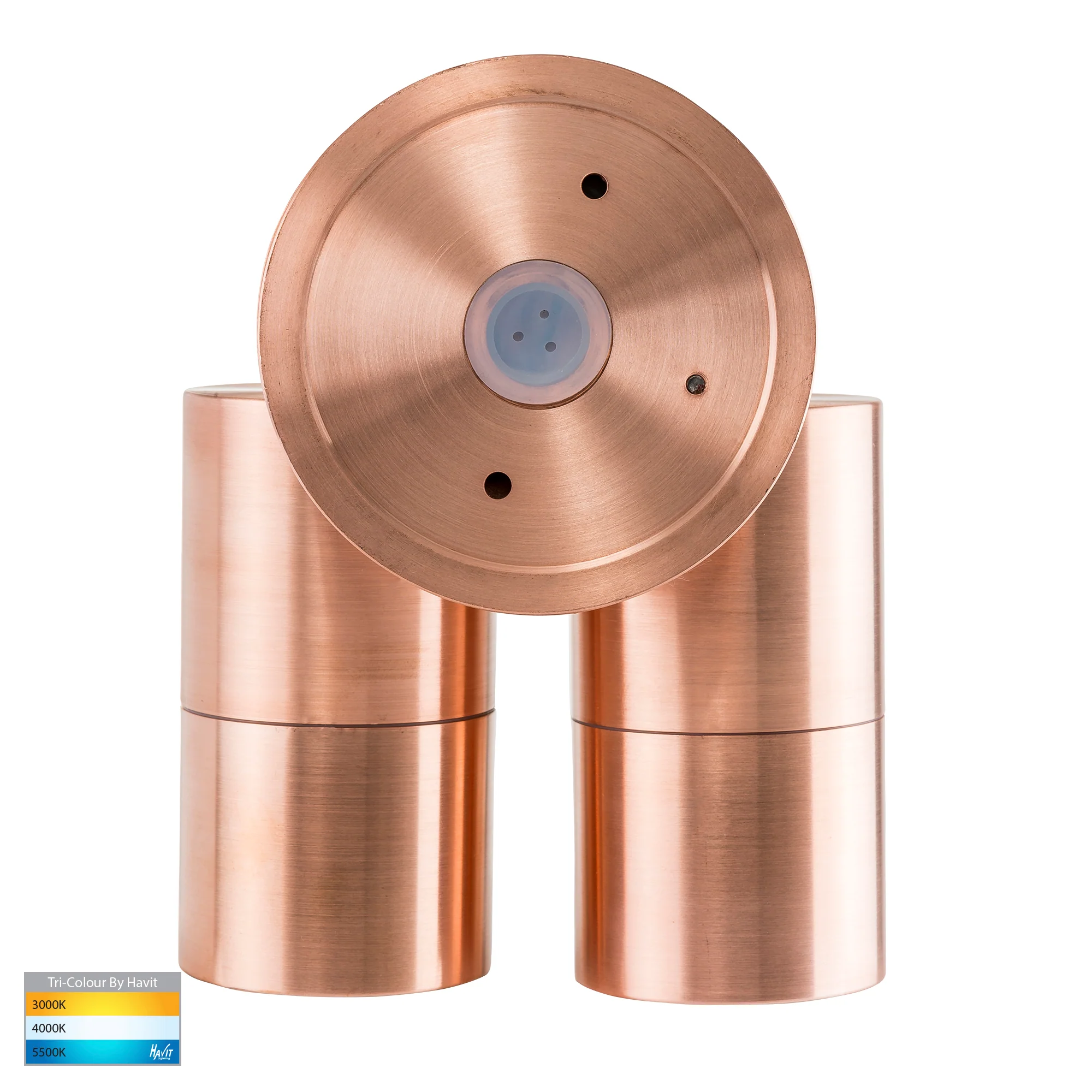 HV1315T-HV1317T - Tivah Solid Copper TRI Colour Double Adjustable Wall Pillar Lights - Image 5