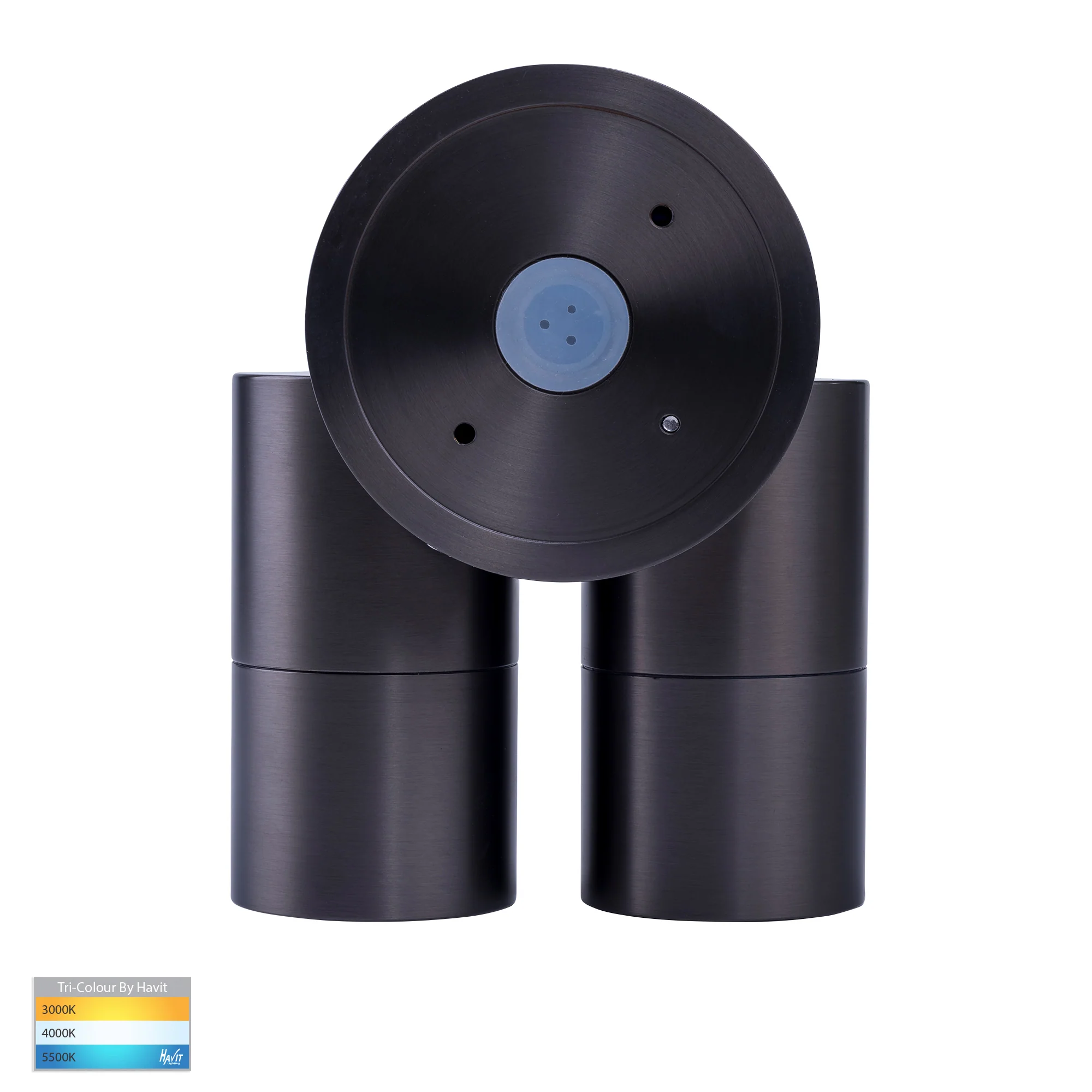 HV1375T-HV1377T - Tivah Solid Brass Graphite Coloured TRI Colour Double Adjustable Wall Pillar Lights - Image 6