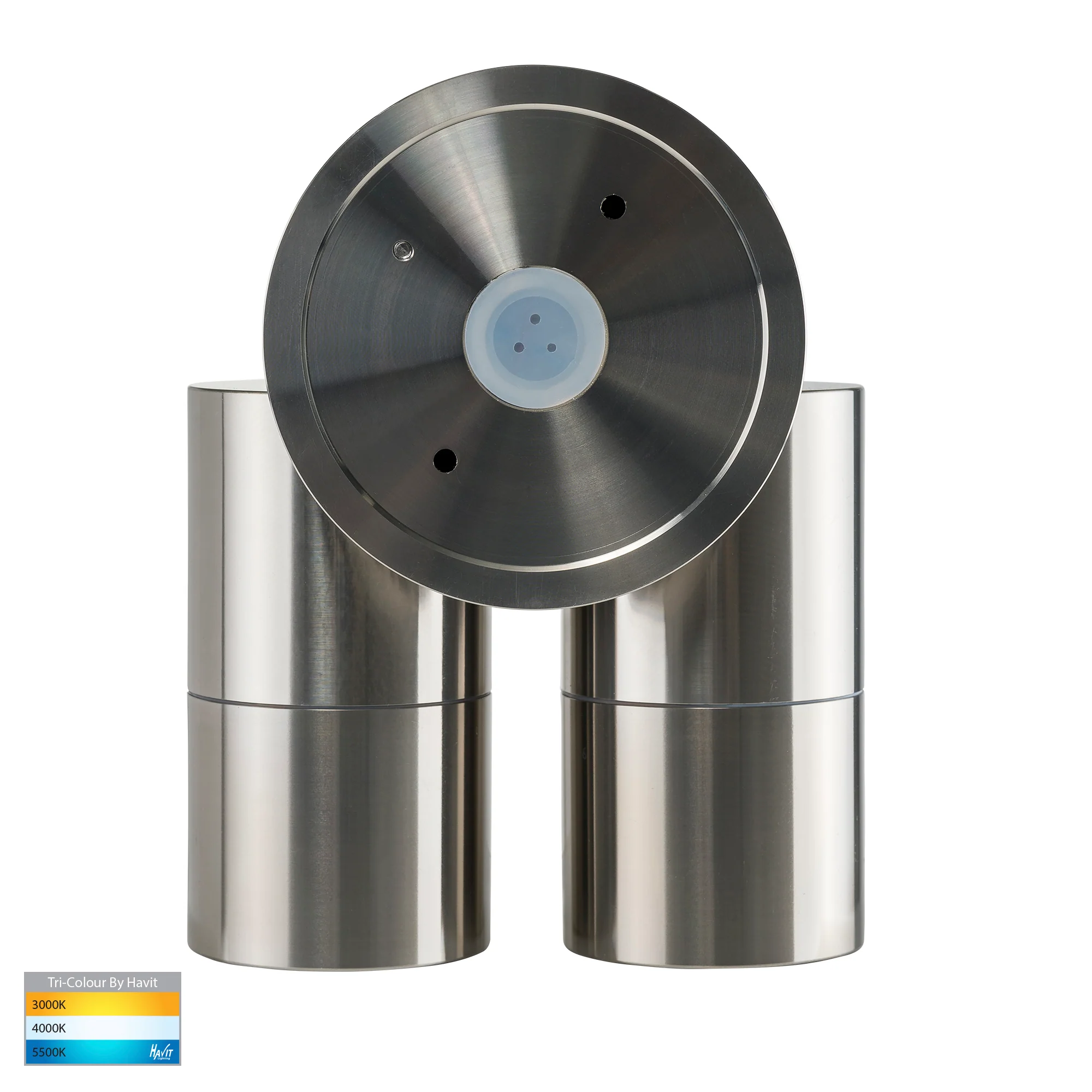 HV1385T-HV1387T - Tivah Titanium Aluminium TRI Colour Double Adjustable Wall Pillar Lights - Image 5