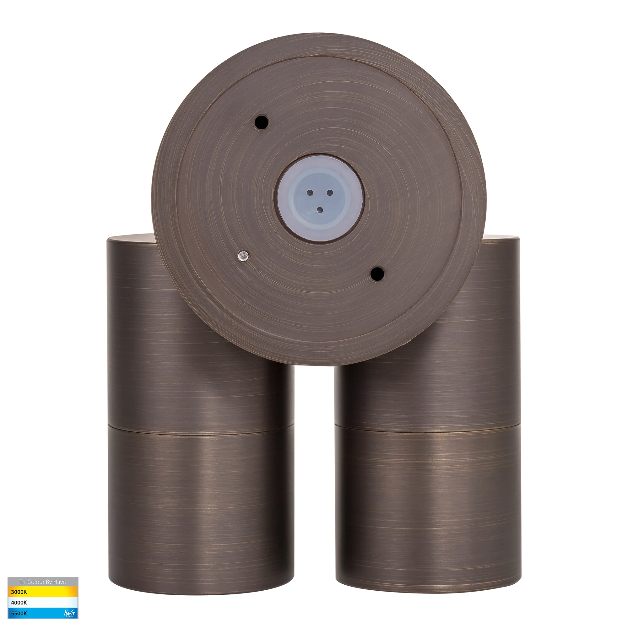 HV1395T-HV1397T - Tivah Antique Brass TRI Colour Double Adjustable Wall Pillar Lights - Image 6