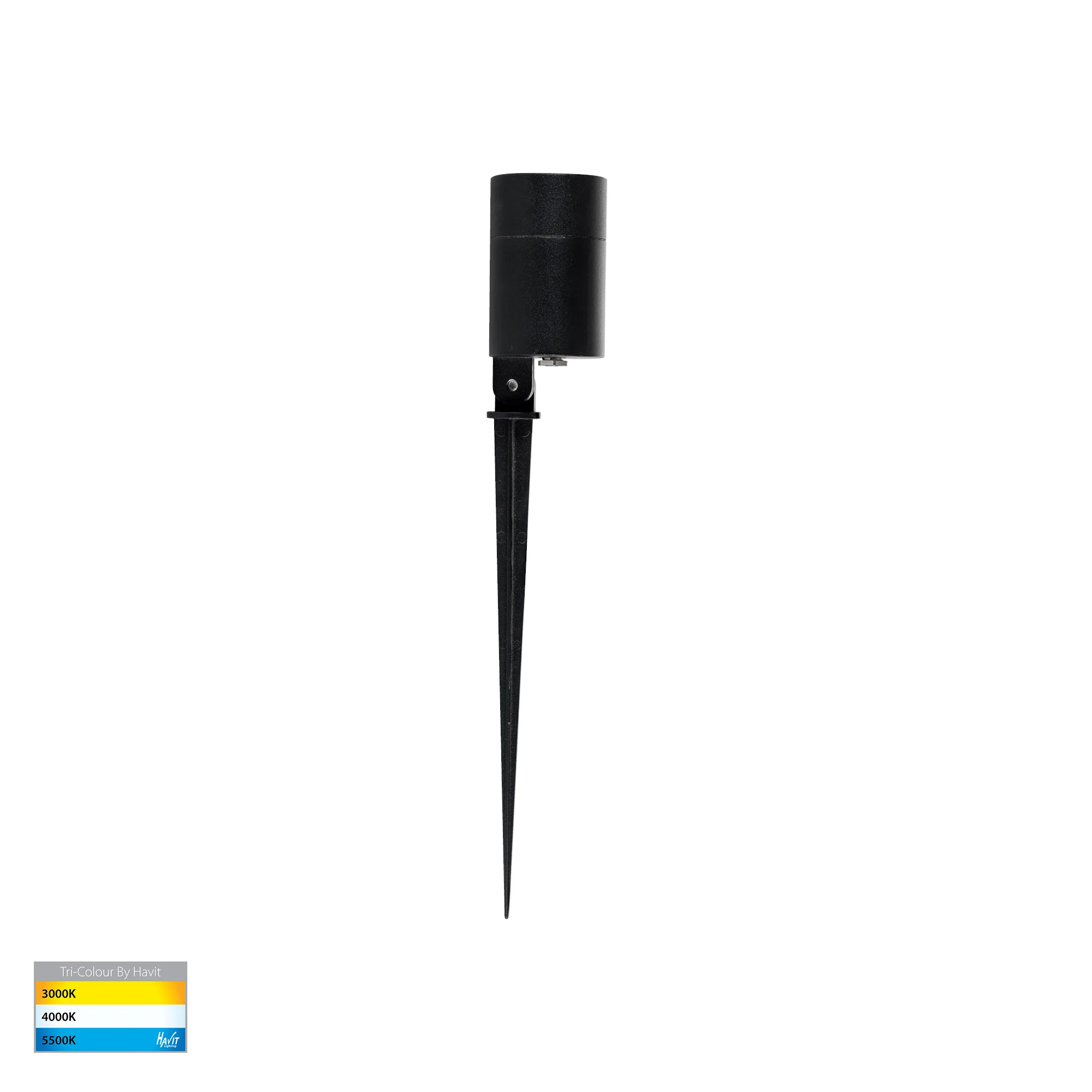 HV1429T-7W - Oasis Black 7w TRI Colour LED Garden Spike Light - Image 3