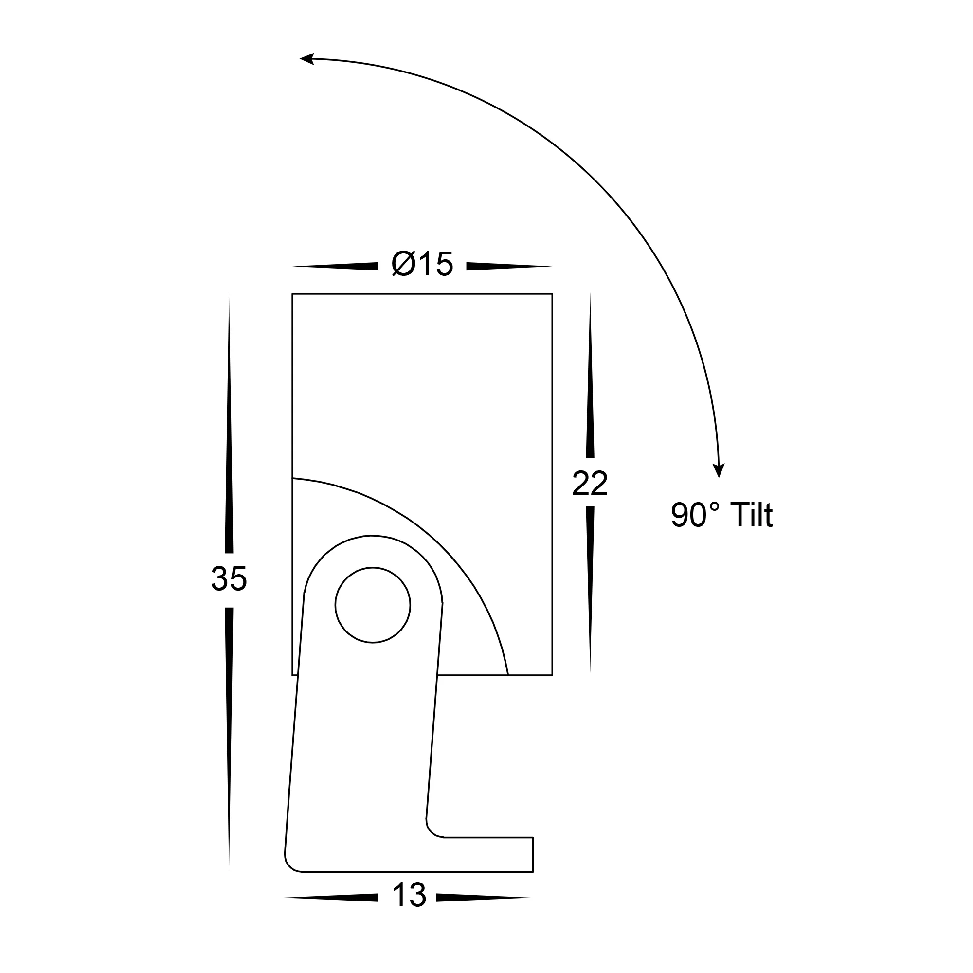 HV1434T-BLK - Spar Aluminium Black Spike or Surface Mounted Spot Light - Image 4