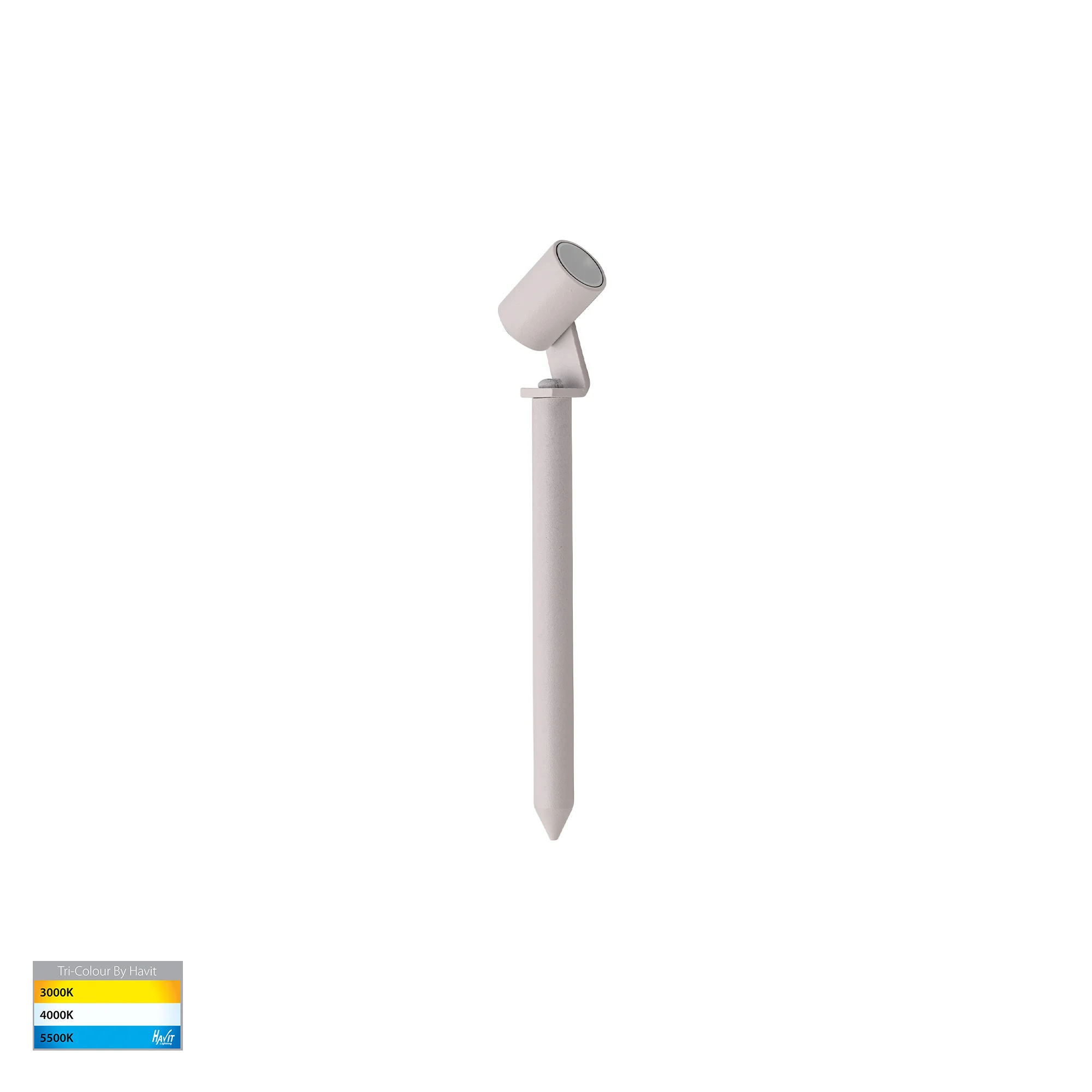HV1434T-WHT - Spar Aluminium White Spike or Surface Mounted Spot Light