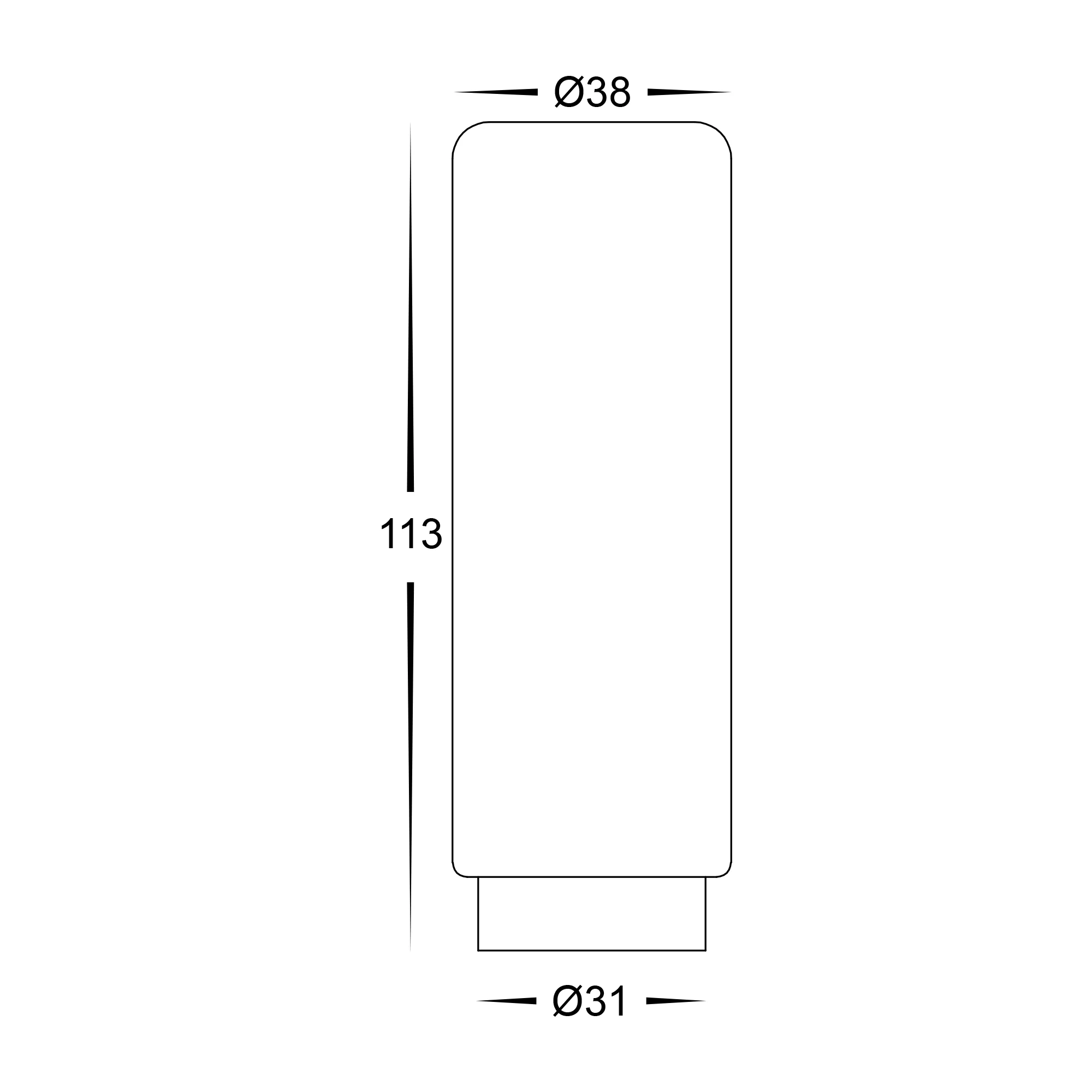 HV1437-TOP - Replacement Glass Top to Suit Vidro Spike Lights - Image 2