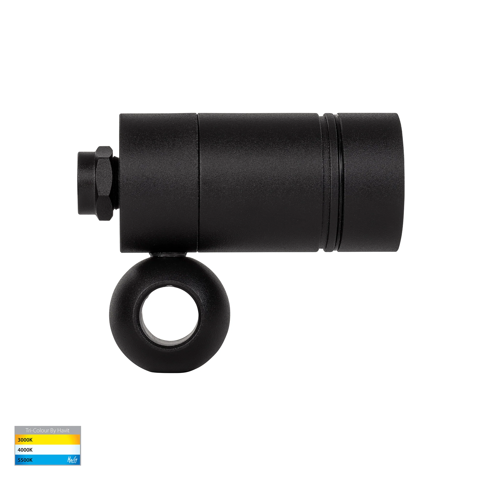 HV1441T-BLK - Lille Black TRI Colour LED Garden Spot Light - Image 3