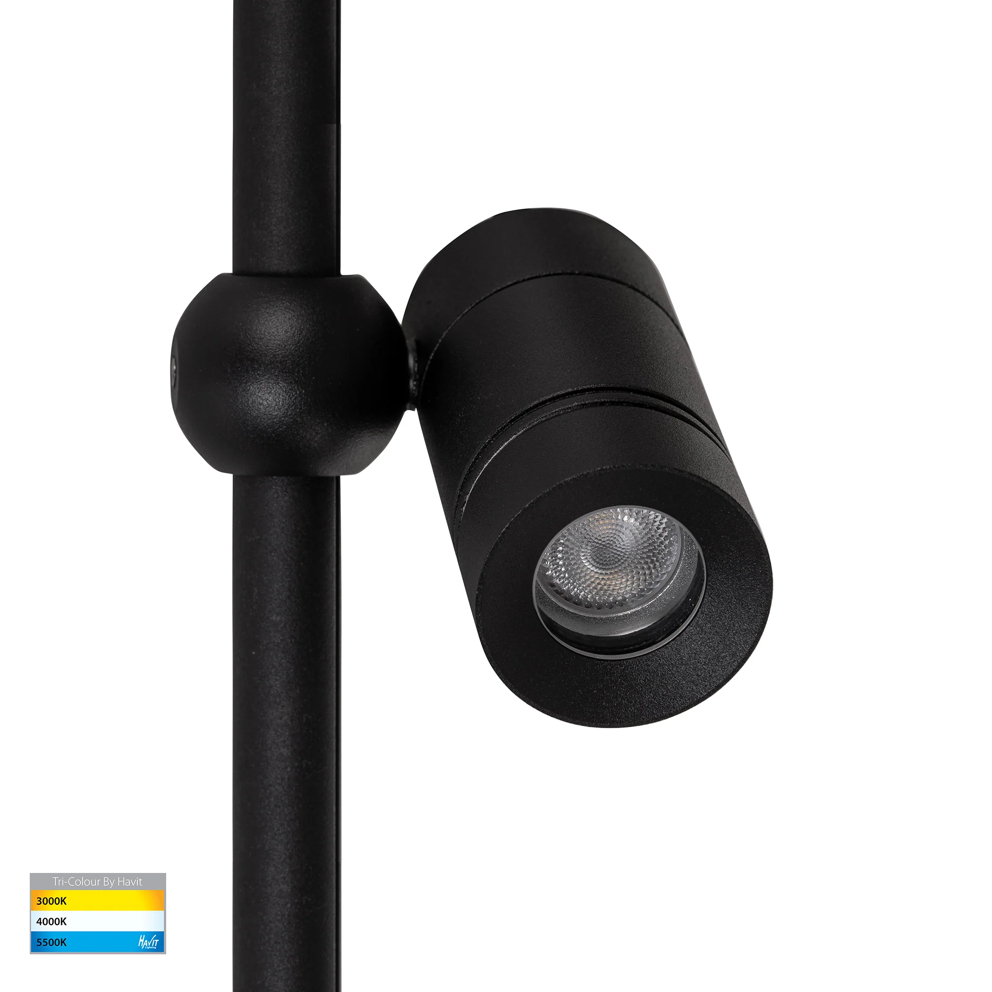 HV1441T-BLK - Lille Black TRI Colour LED Garden Spot Light - Image 4