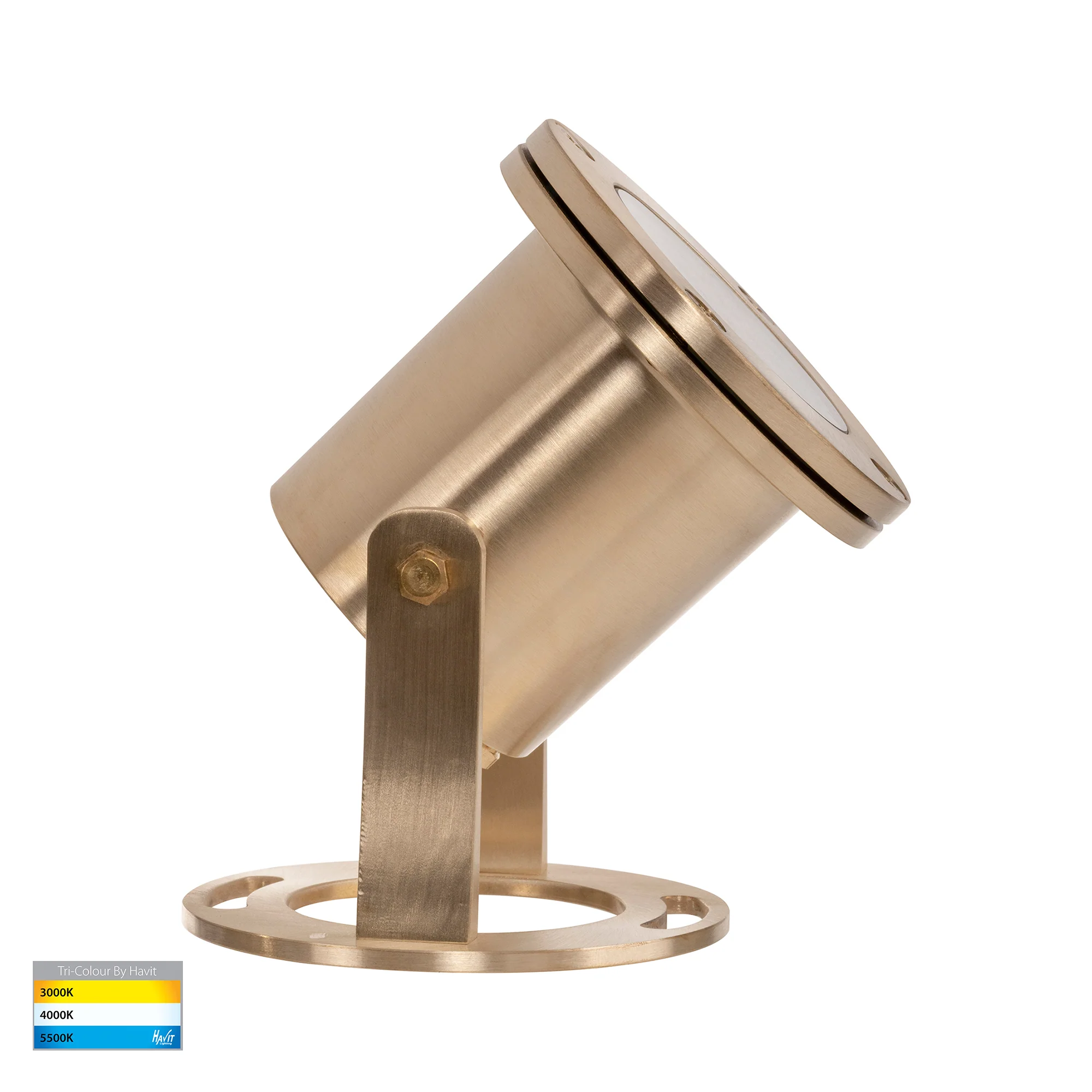 HV1491T-BR - Onder Solid Brass TRI Colour LED Pond Light - Image 3