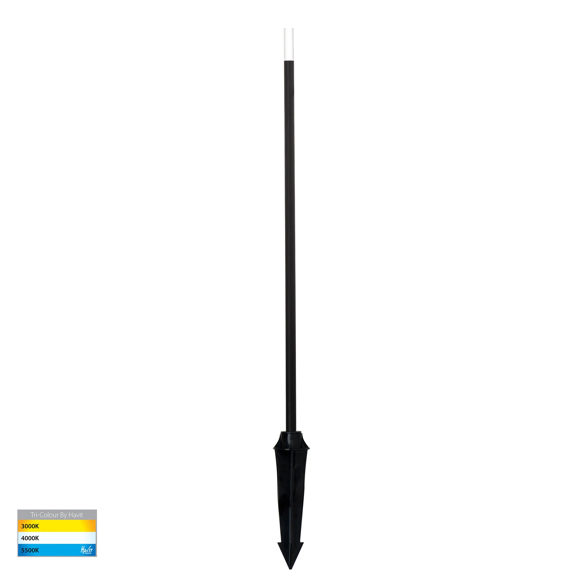 HV1514T-BLK-24V - Drique Aluminium Black LED Bollard Spike Light - Image 3