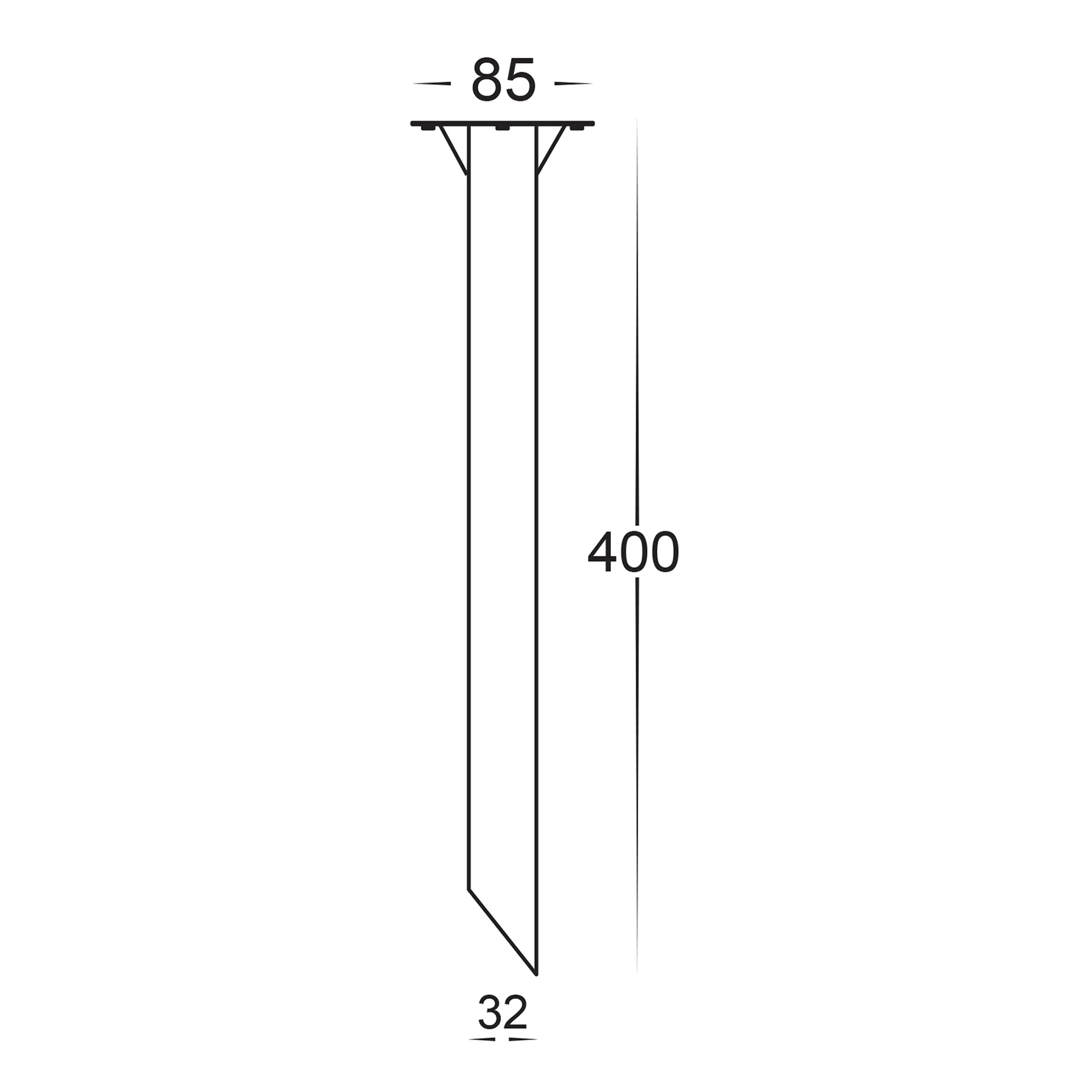 HV1607 - 316 Stainless Steel Bollard spike - Image 2