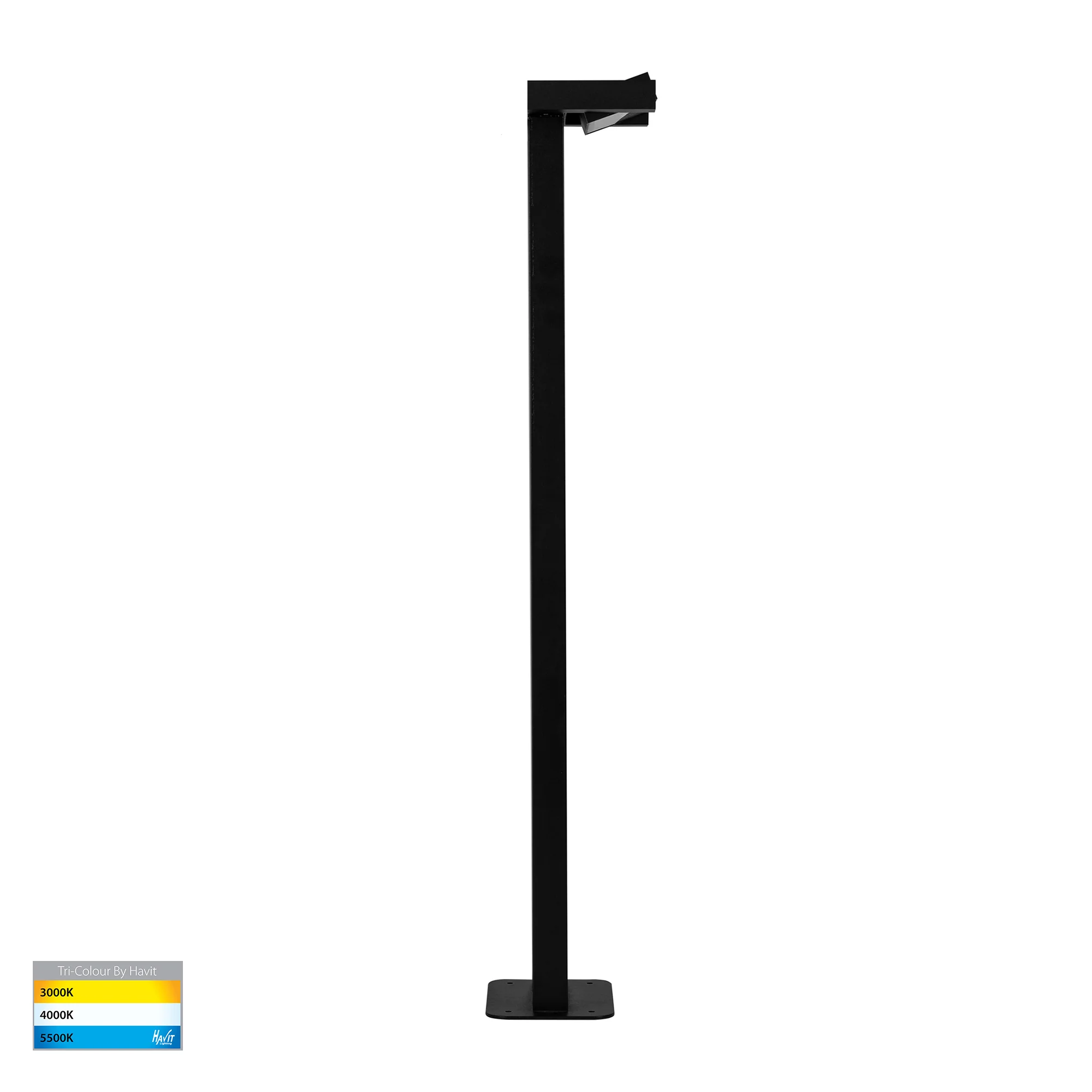 HV1634T-BLK-240V - Locu Black Single Adjustable LED Bollard Light - Image 4