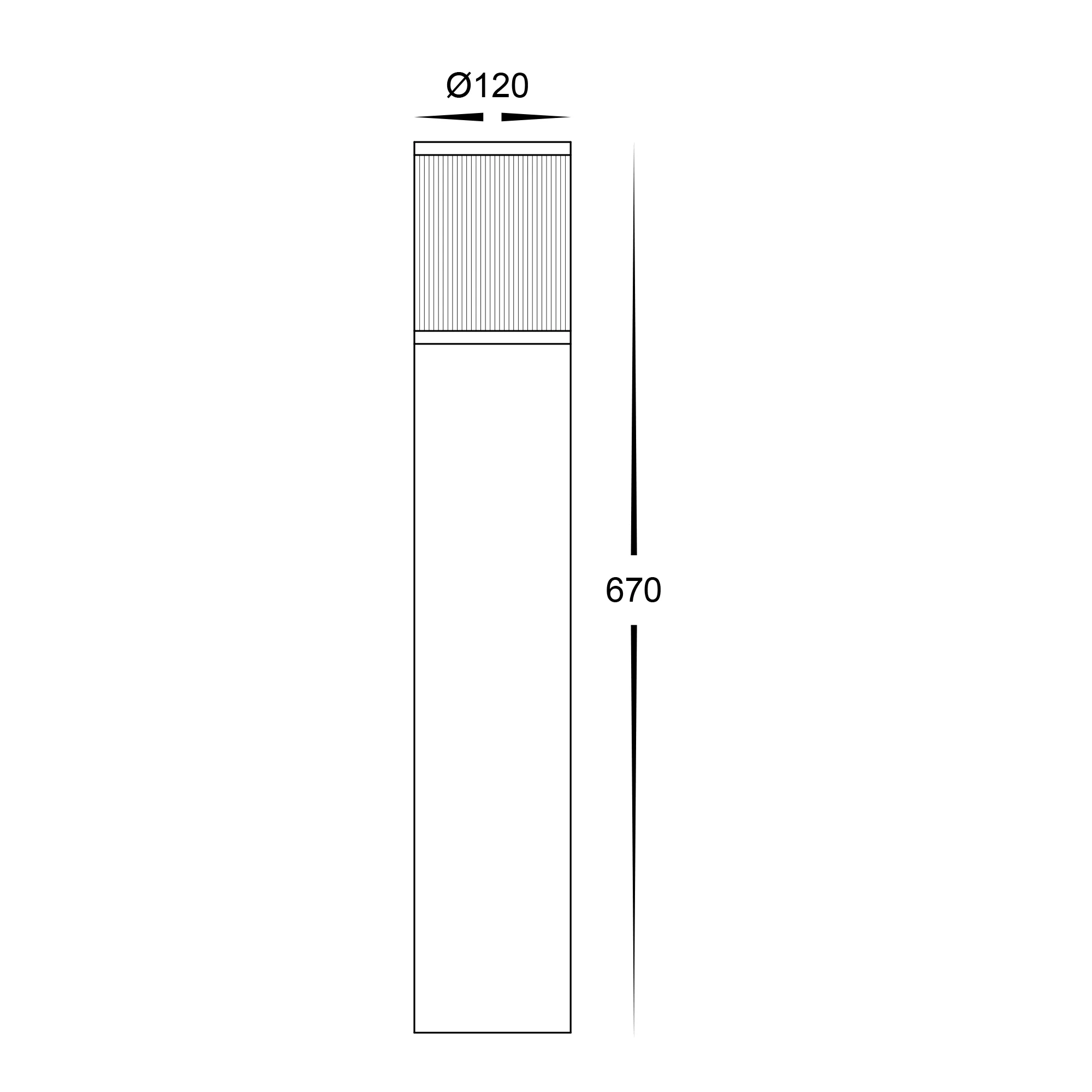 HV1641W-BLK - Prisma Aluminium Black LED Bollard Light - Image 2