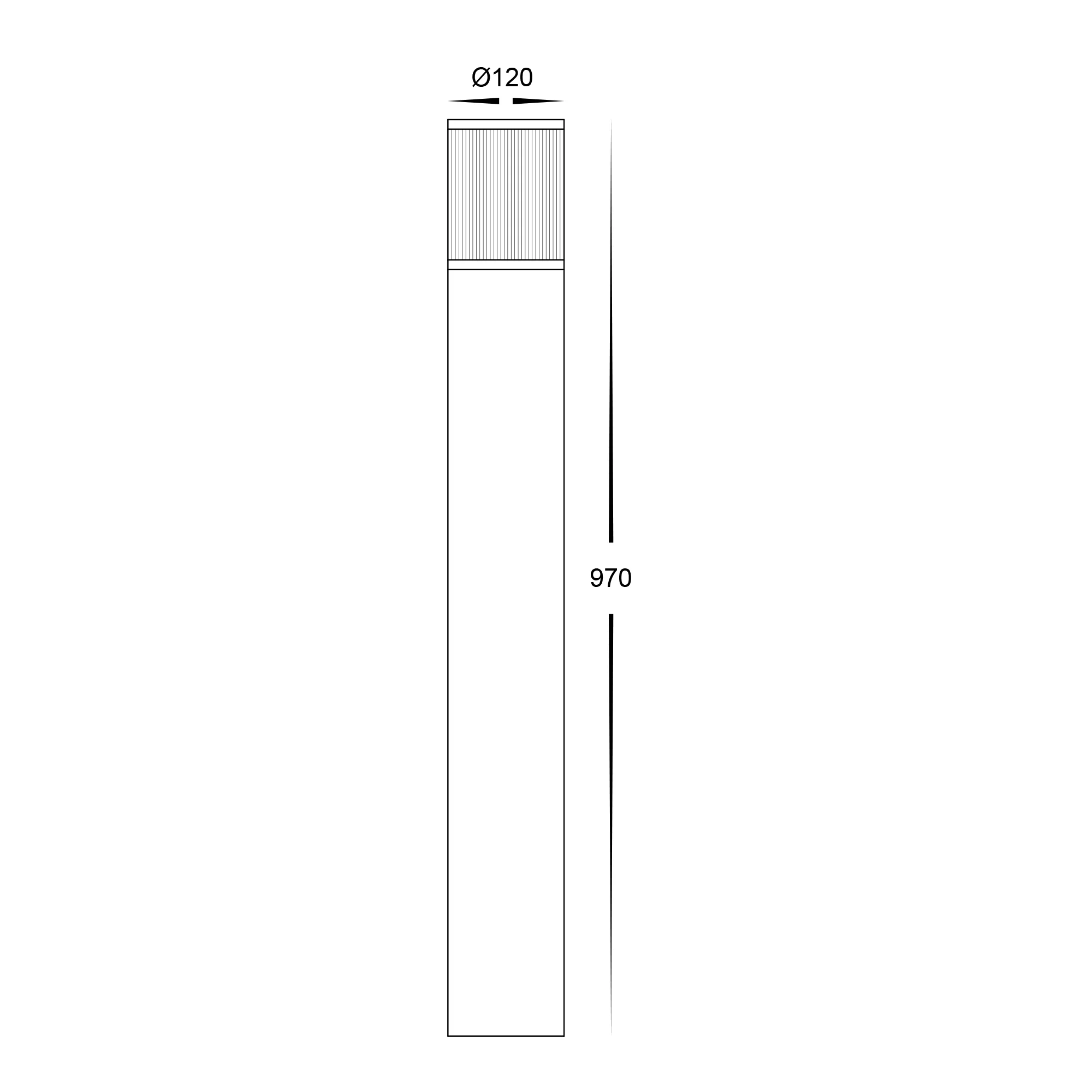 HV1642W-BLK - Prisma Aluminium Black LED Bollard Light - Image 2
