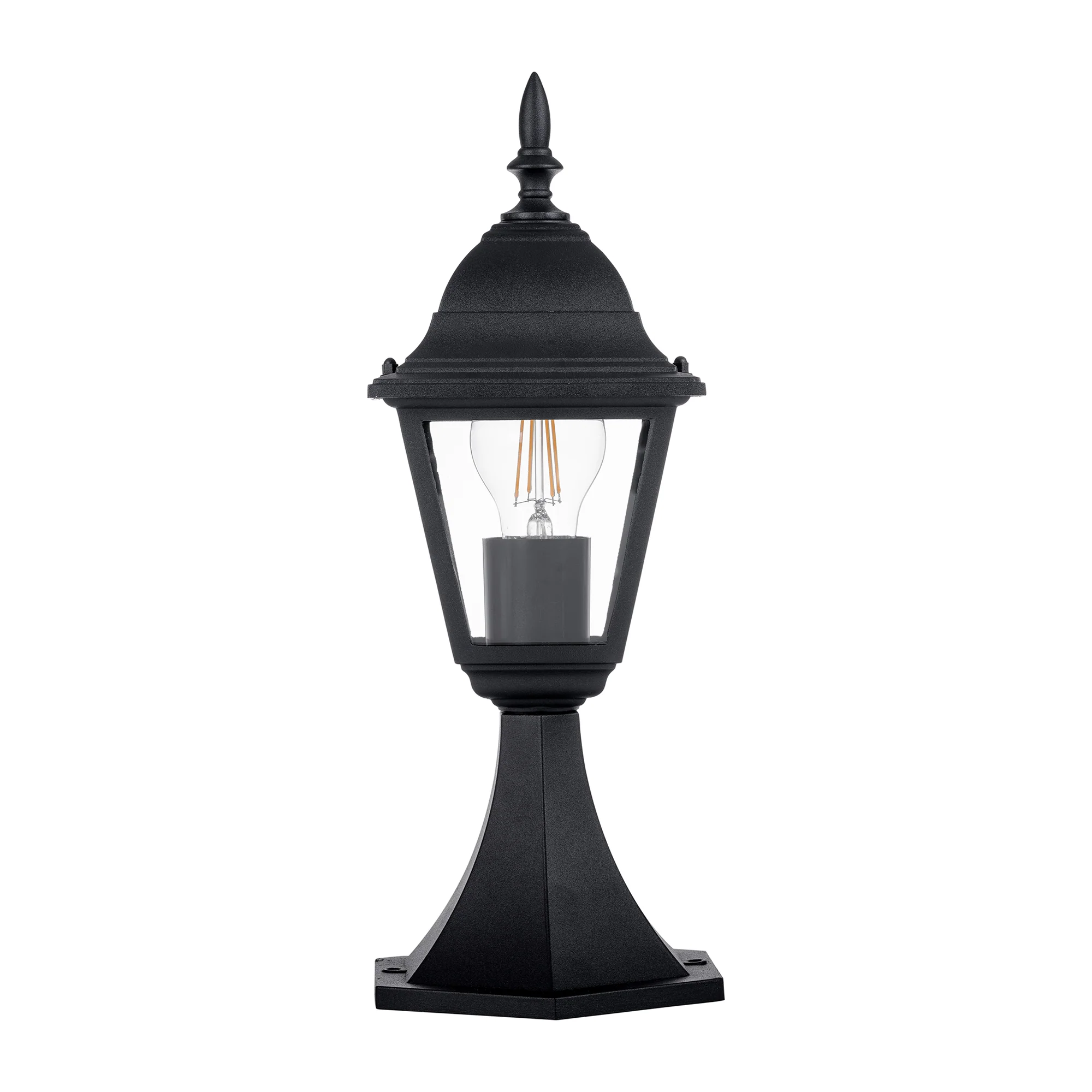 HV1651W-BLK - Newark Aluminium Black 4 Panel Pillar Light - Image 3
