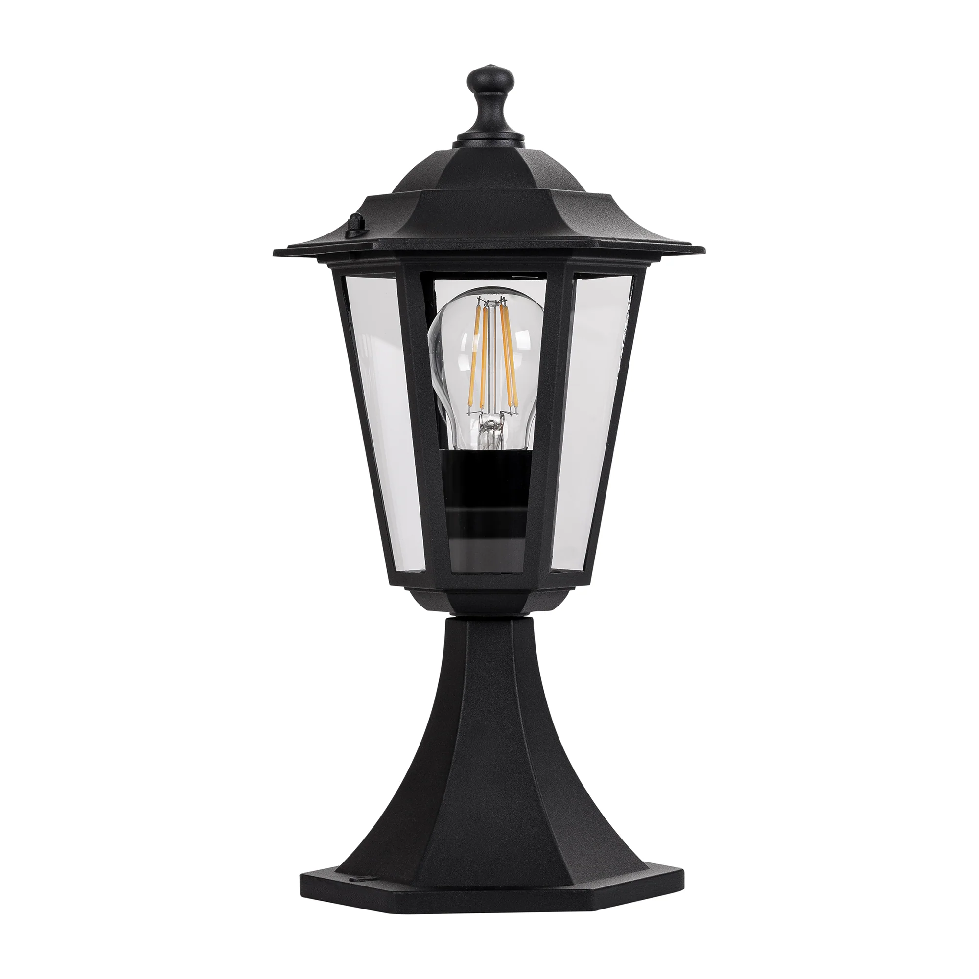 HV1652W-BLK - Fibra Aluminium Black 6 Panel Pillar Light - Image 3