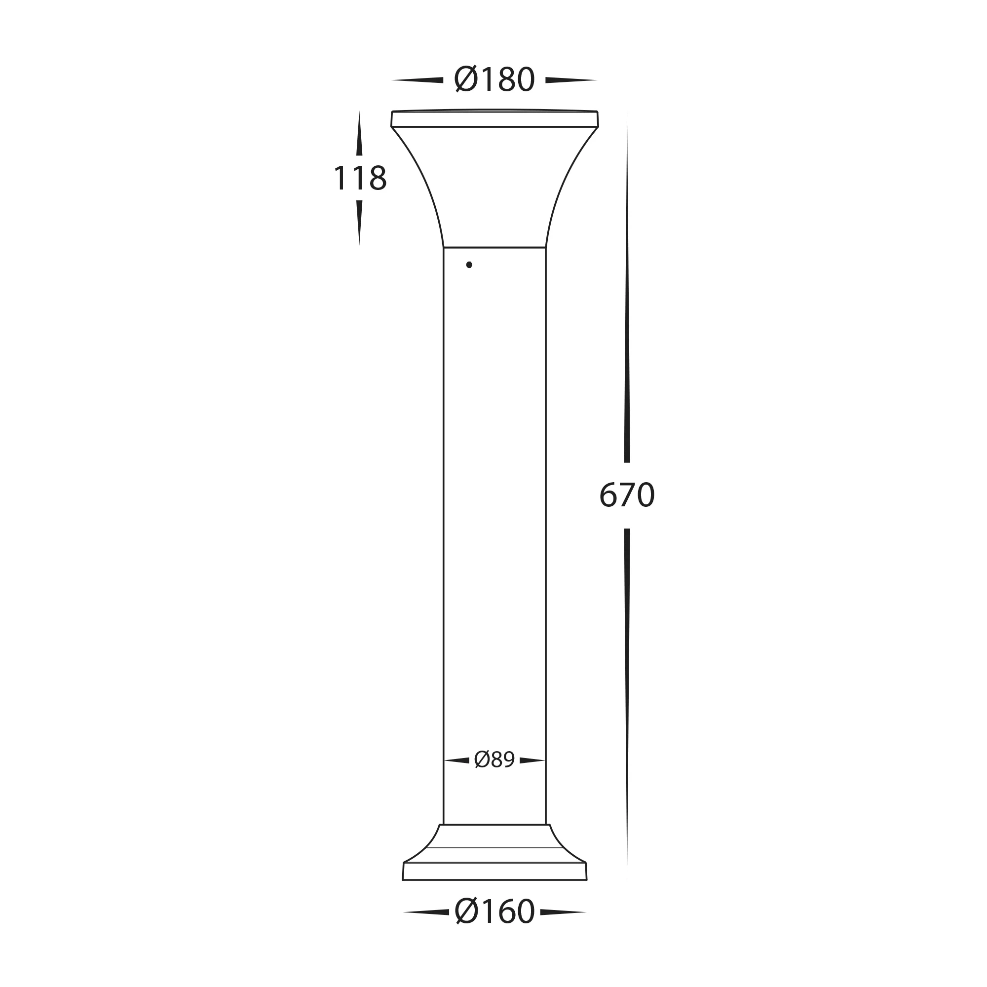HV1681T-BLK - Favara Polycarbonate LED Bollard Light - Image 2