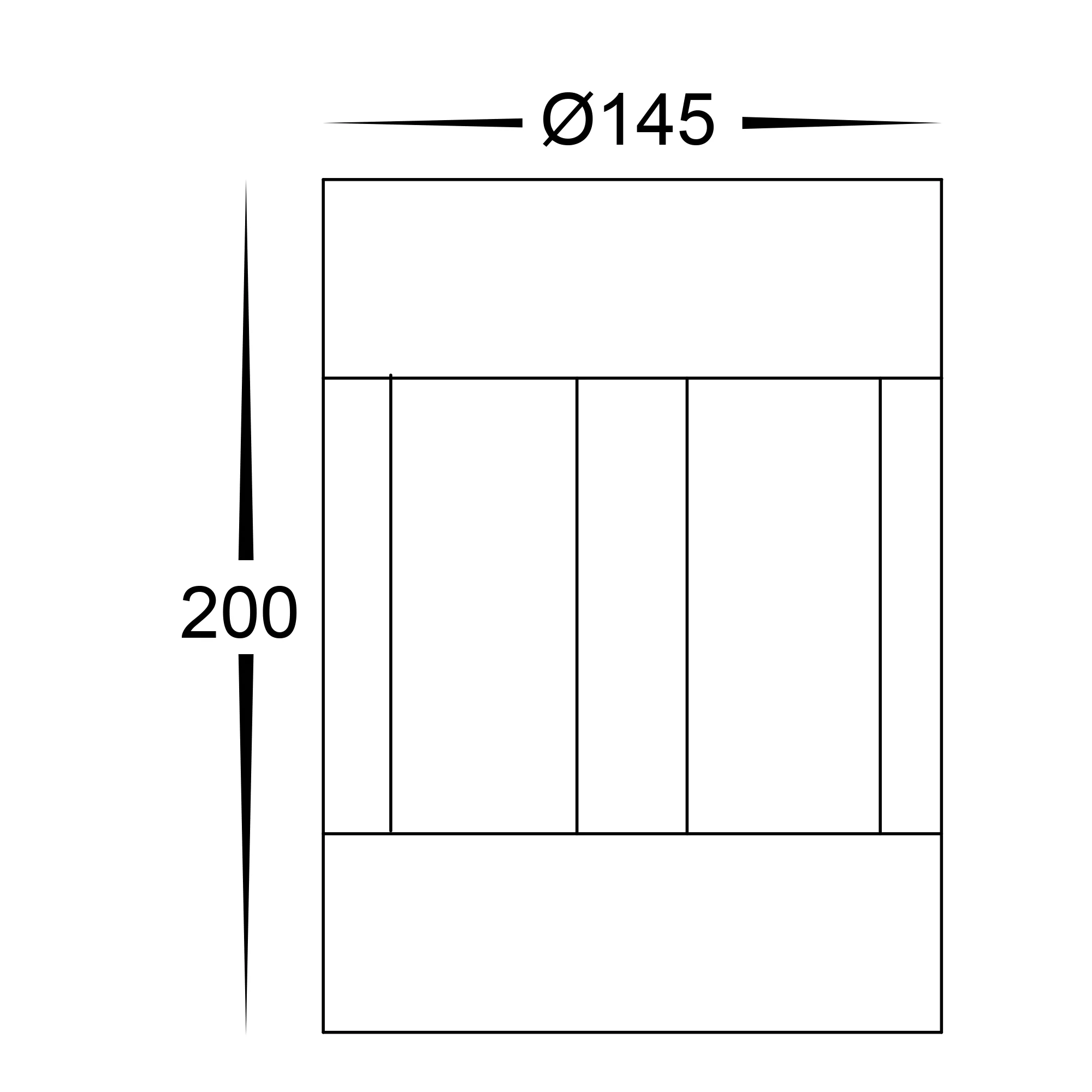 HV1699T-BLK-240V-RND | HV1699T-BLK-24V-RND - Pelare Black LED Pillar Light - Image 2