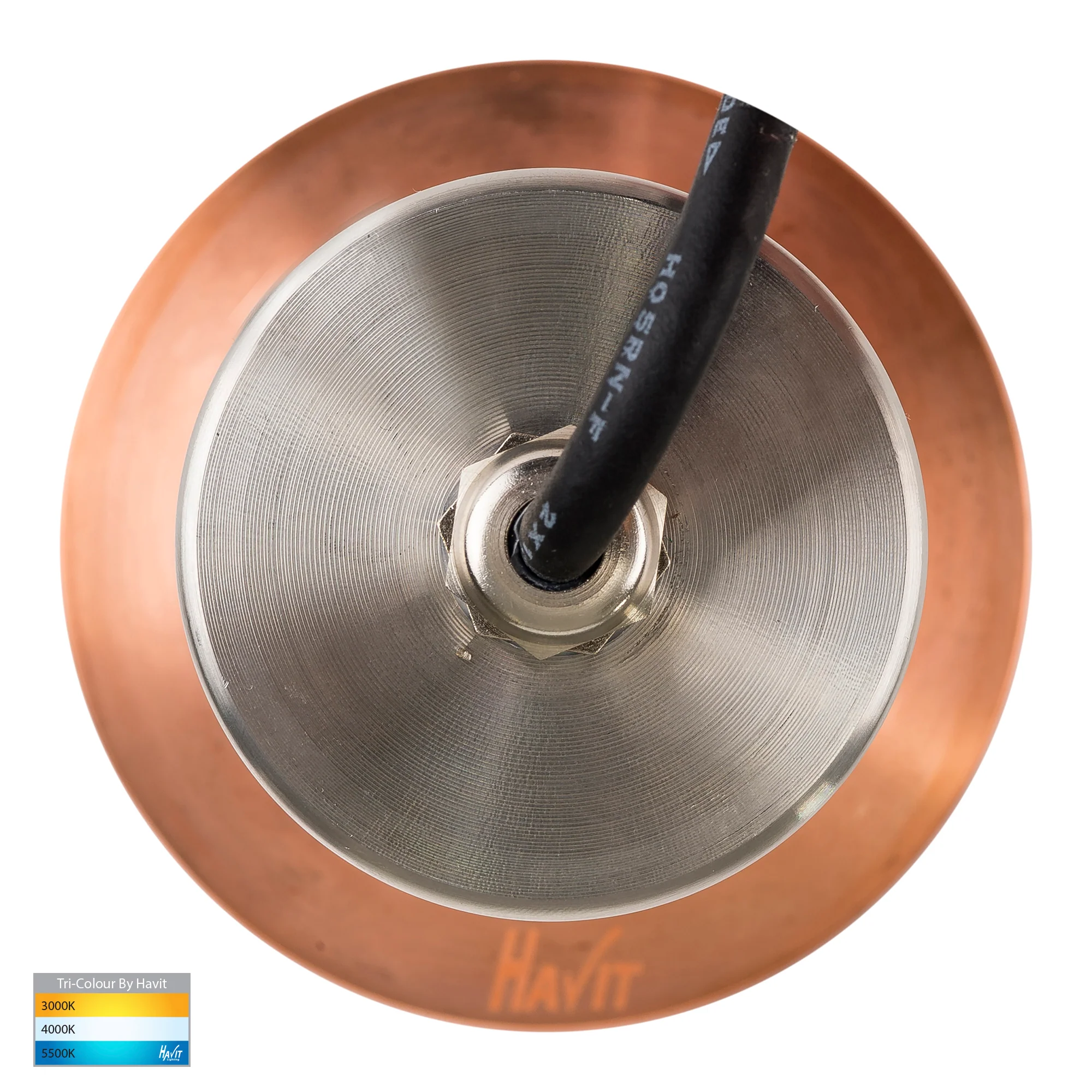 HV19022T-CP - Ollo Copper TRI Colour LED Step or Inground Light - Image 3