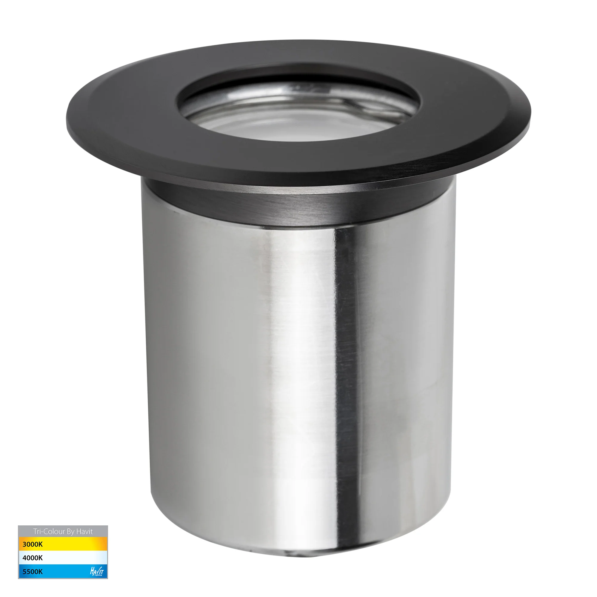 HV19022T-GPH - Ollo Graphite Coloured Brass TRI Colour LED Wall or Inground Light - Image 4